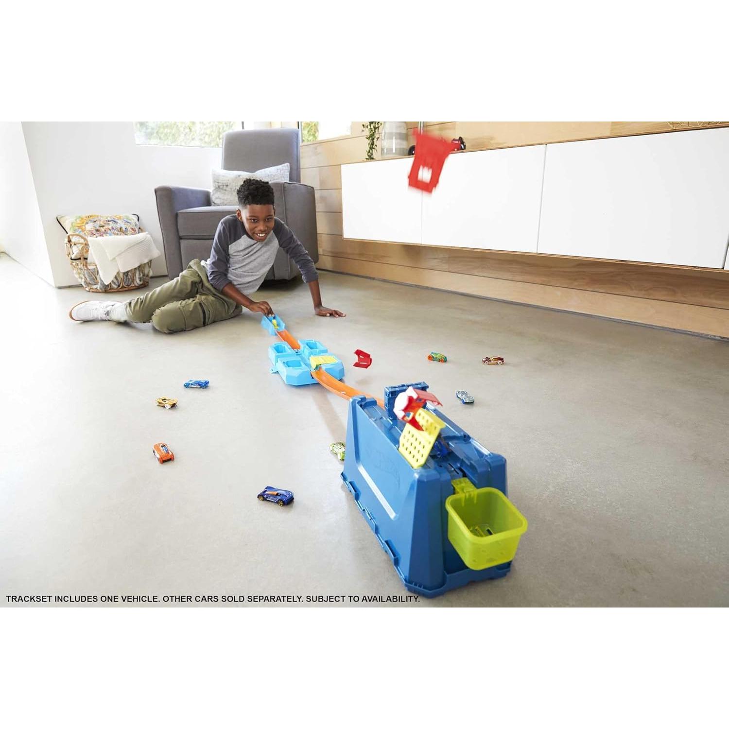 Juego de Pista de Autos Hot Wheels con 18 Piezas y Vehículo