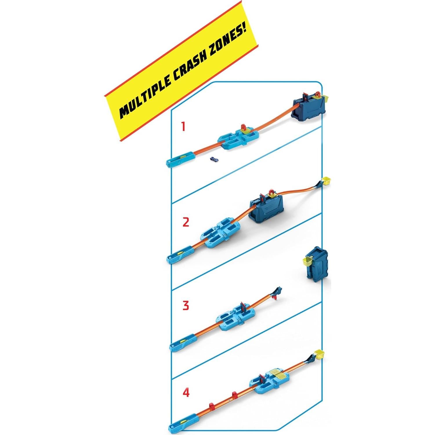 Juego de Pista de Autos Hot Wheels con 18 Piezas y Vehículo