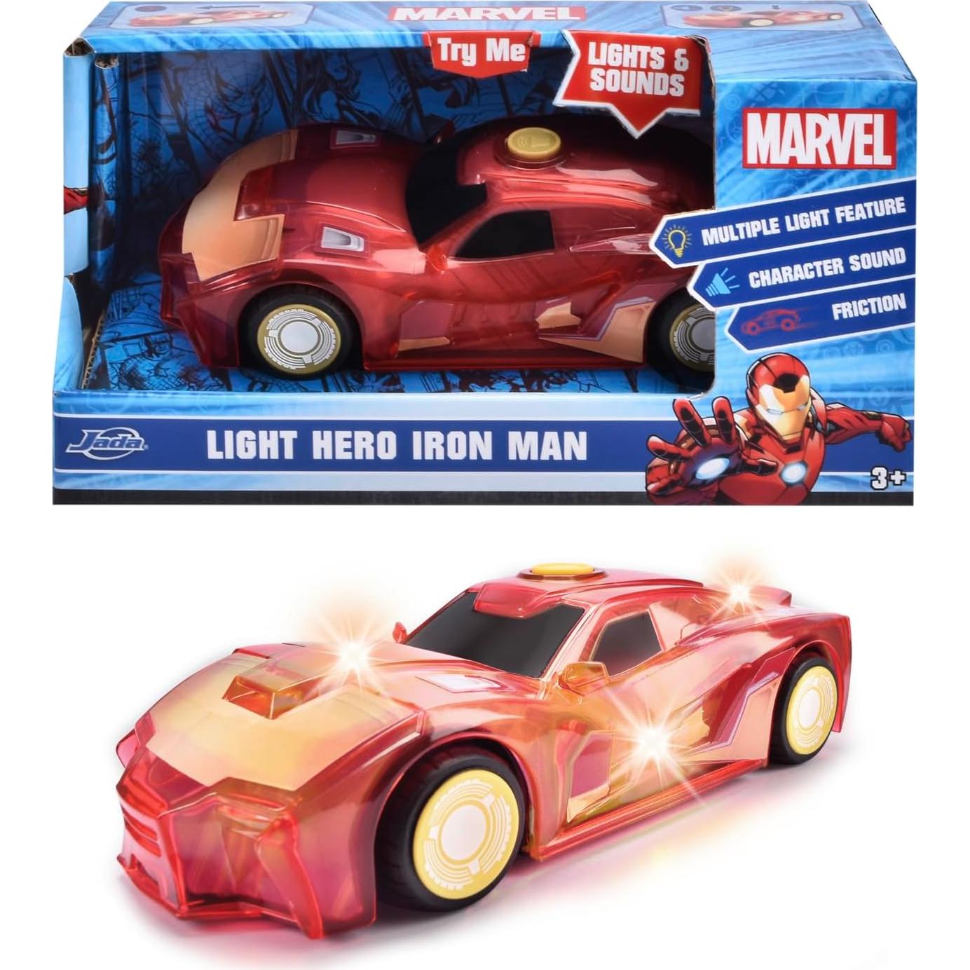 Coche de Juguete Iron Man 15 cm Jada Toys con Luz y Sonido