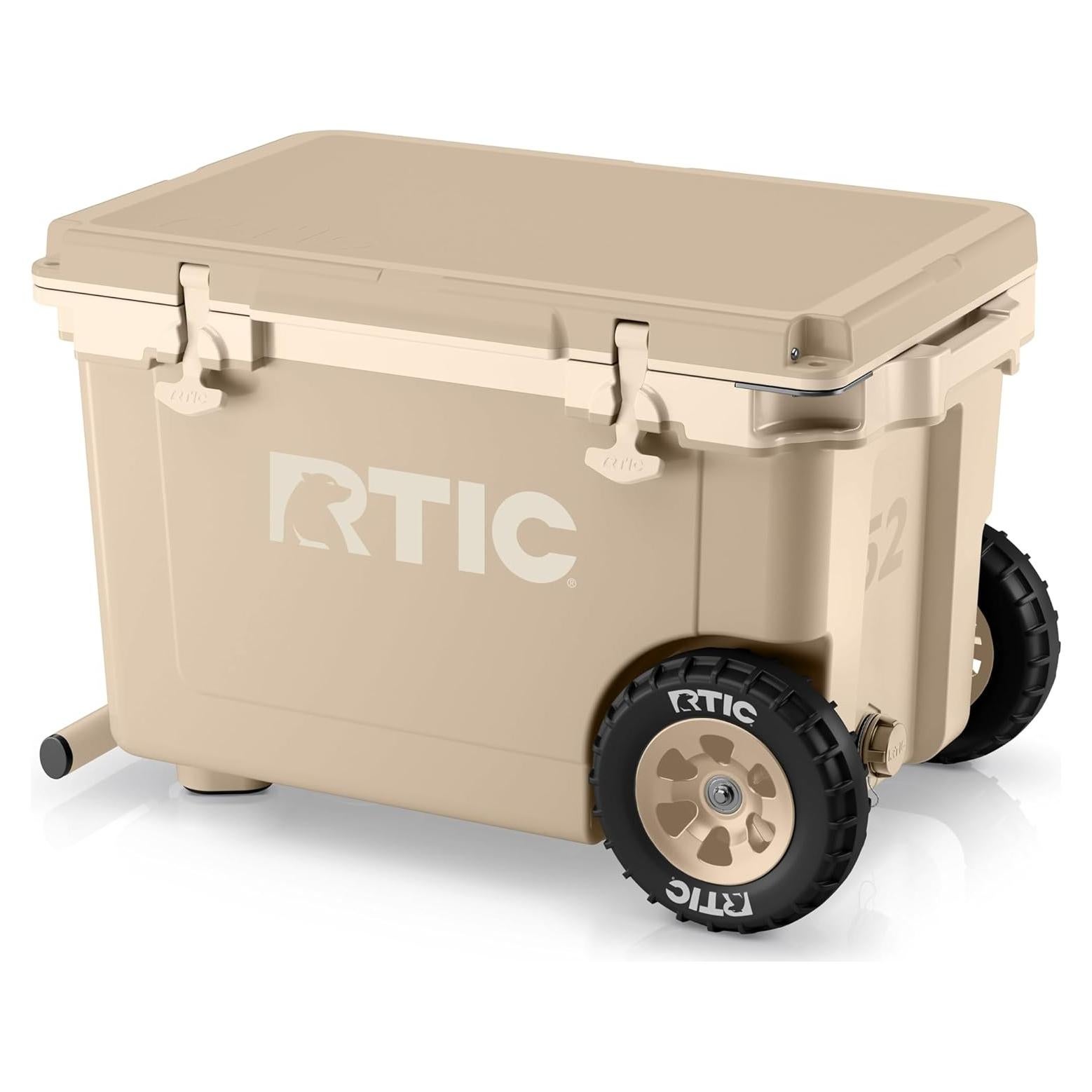 Enfriador RTIC Ultra-Ligero 52 QT con Ruedas Aislado Playa