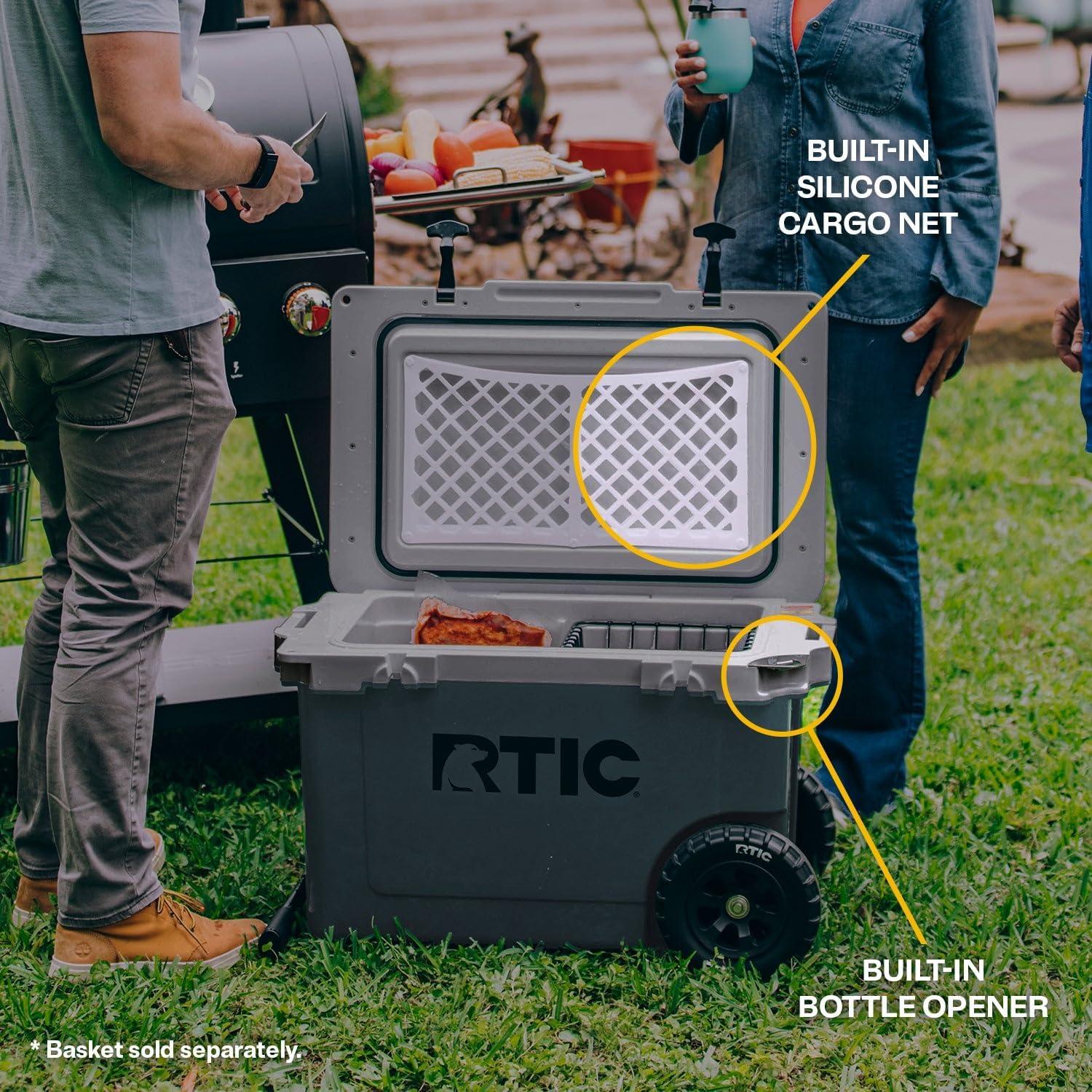 Enfriador RTIC Ultra-Ligero 52 QT con Ruedas Aislado Playa