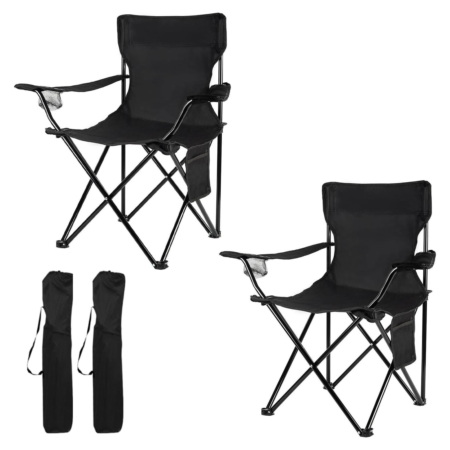 Sillas de Camping Plegables Damei Century - 2 Unidades Negras