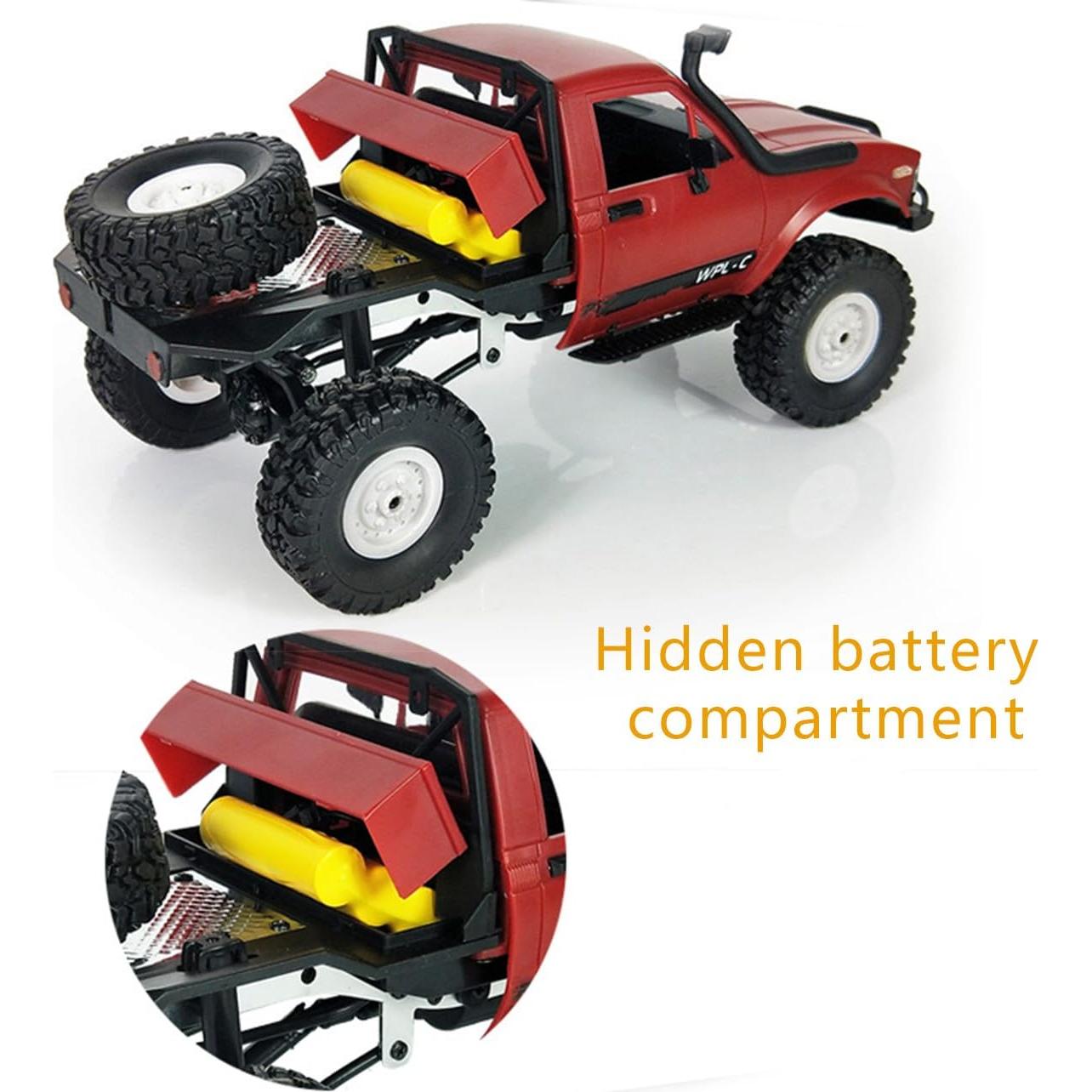 Camión RC Todo Terreno YIKESHU WPL-C14 1:16 4WD LED