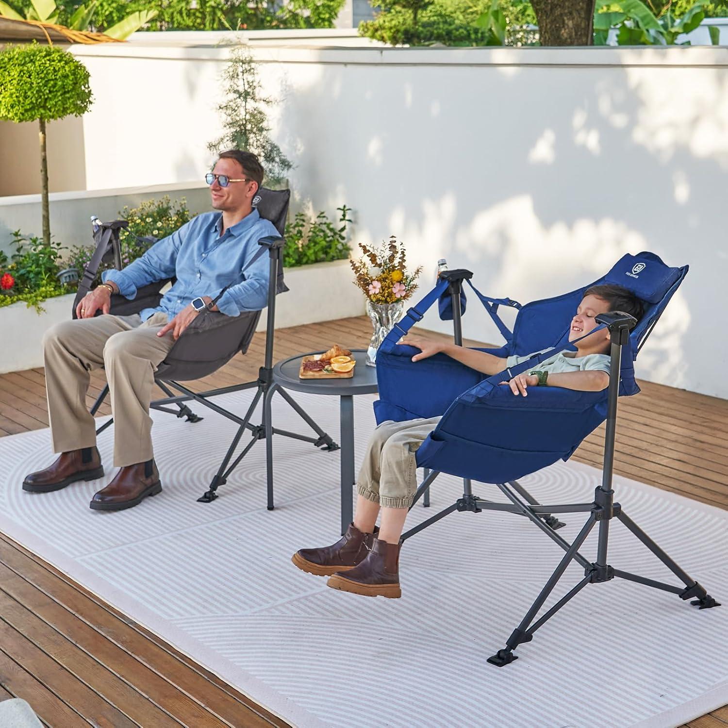 Silla de Camping Plegable EVER ADVANCED Azul 181.44kg