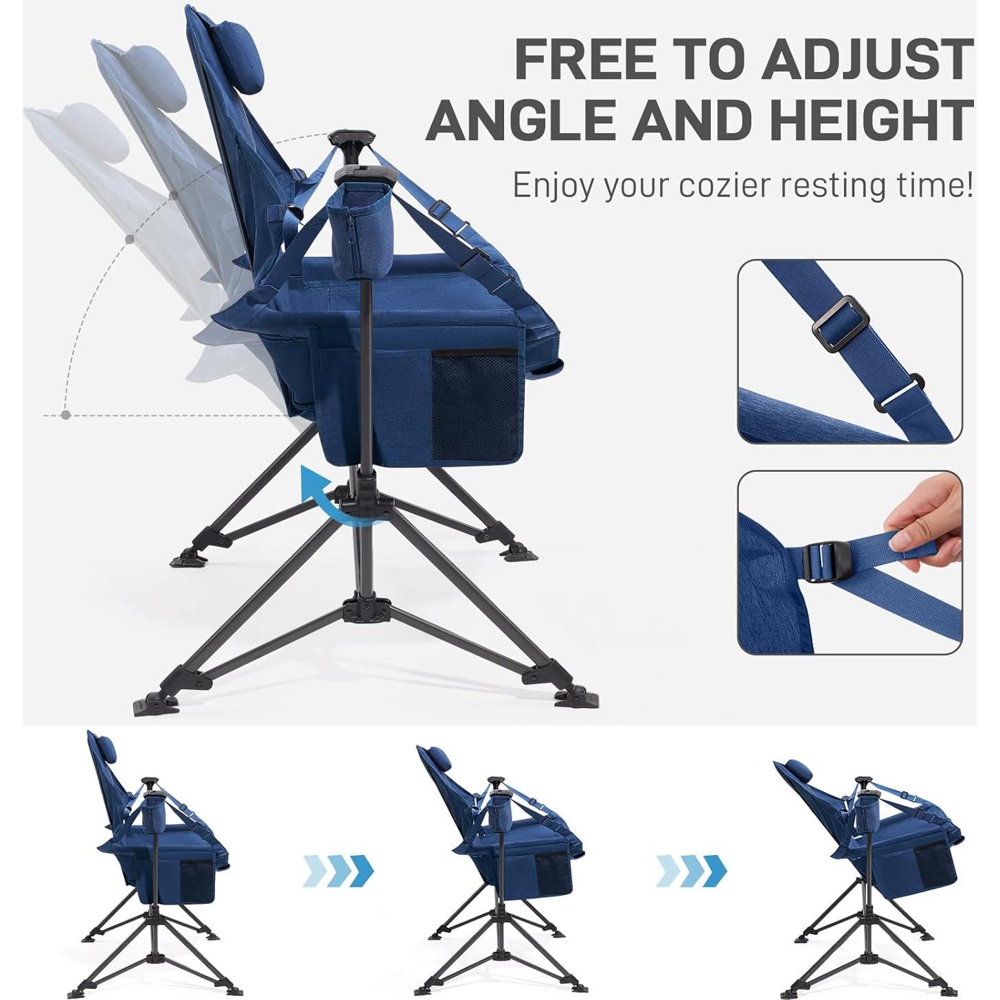 Silla de Camping Plegable EVER ADVANCED Azul 181.44kg