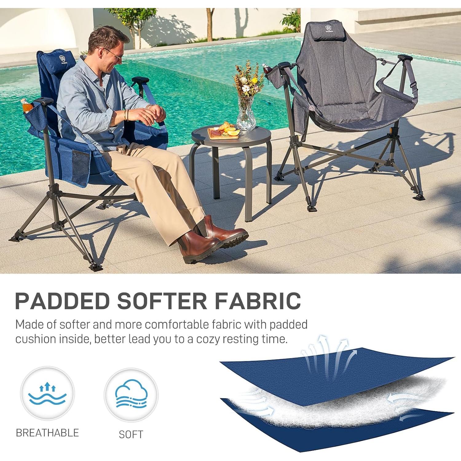 Silla de Camping Plegable EVER ADVANCED Azul 181.44kg