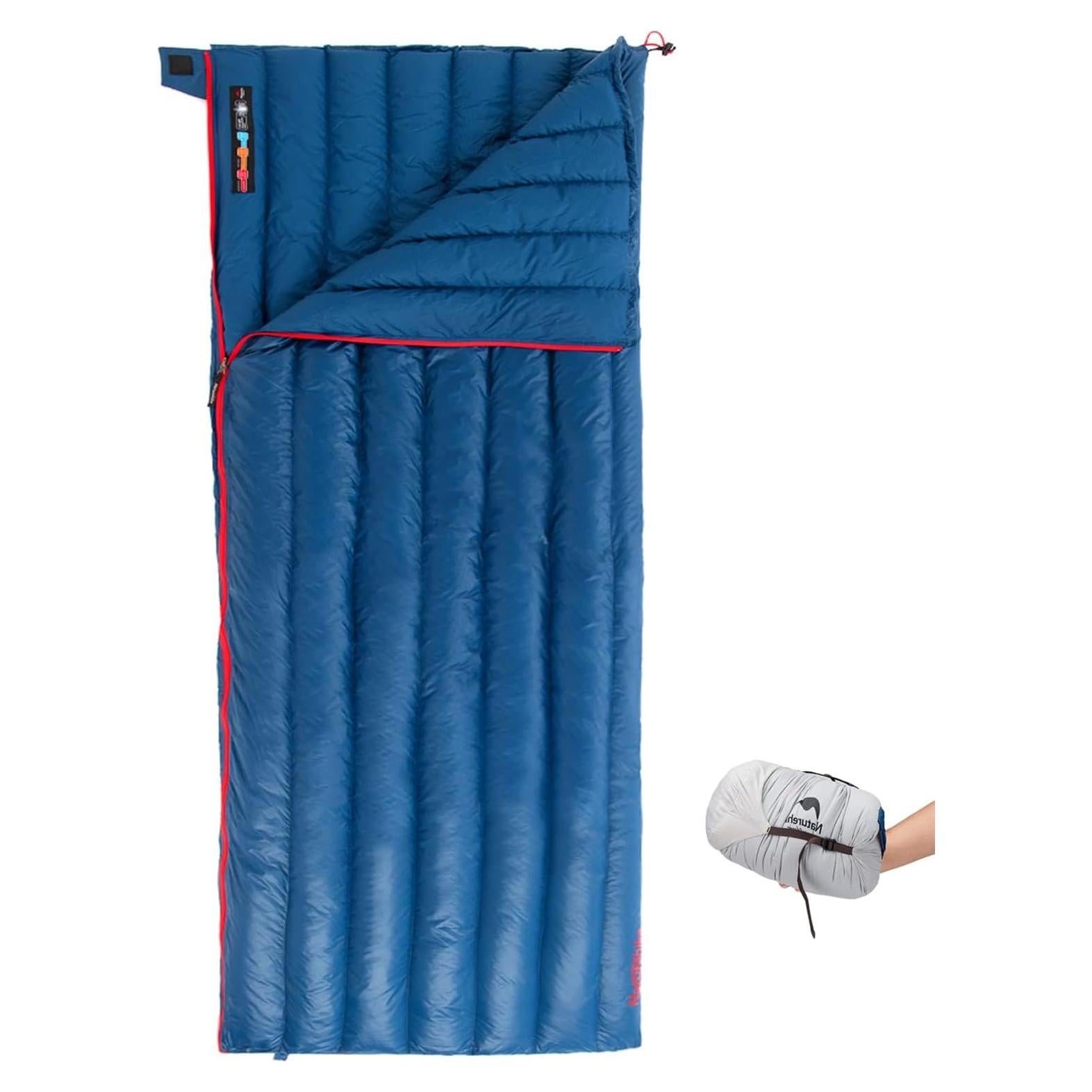 Saco de dormir Naturehike Chanyi plumón 650 190x72cm azul