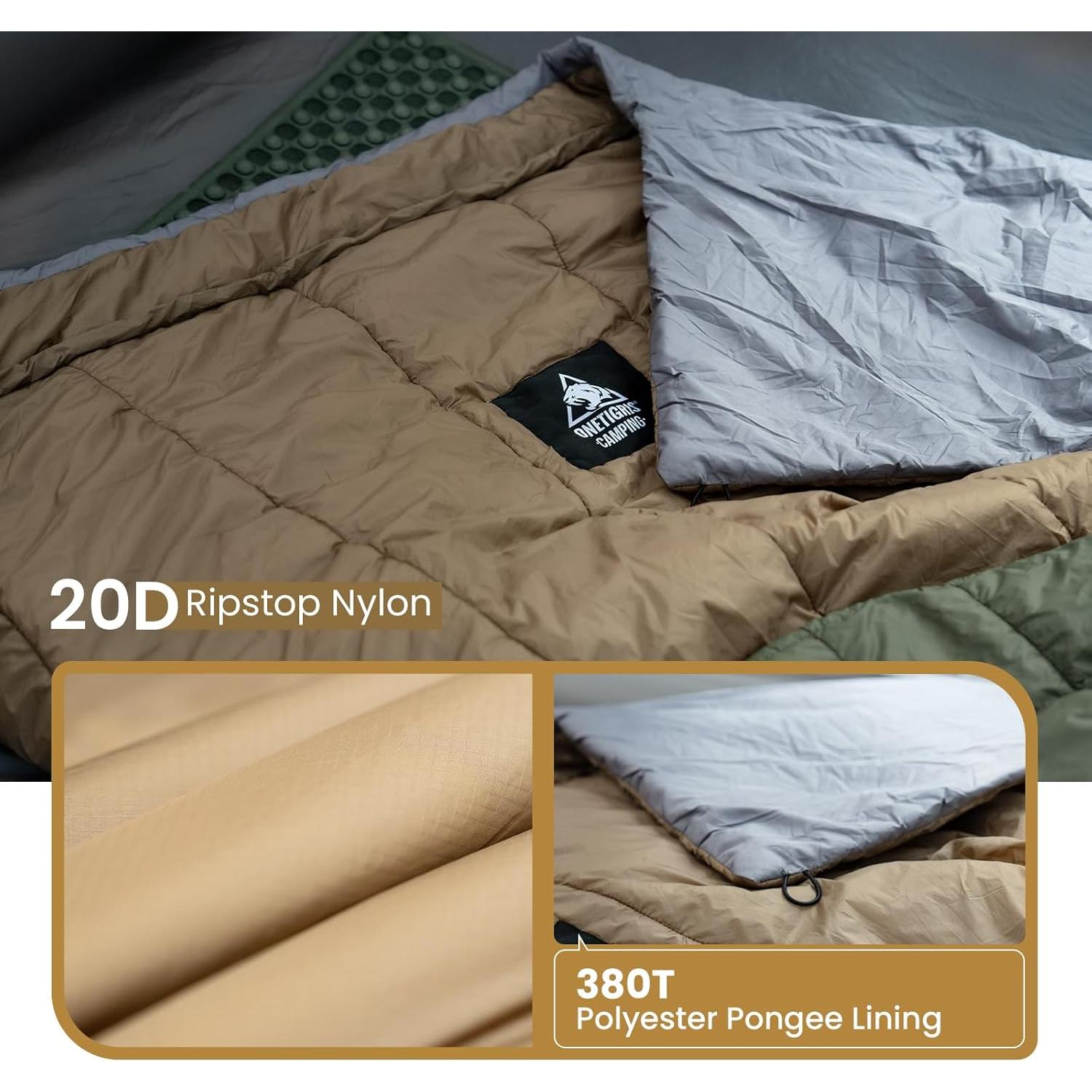 OneTigris Featherlite Quilt Ultraligero 200x85cm 5°C Coyote Brown