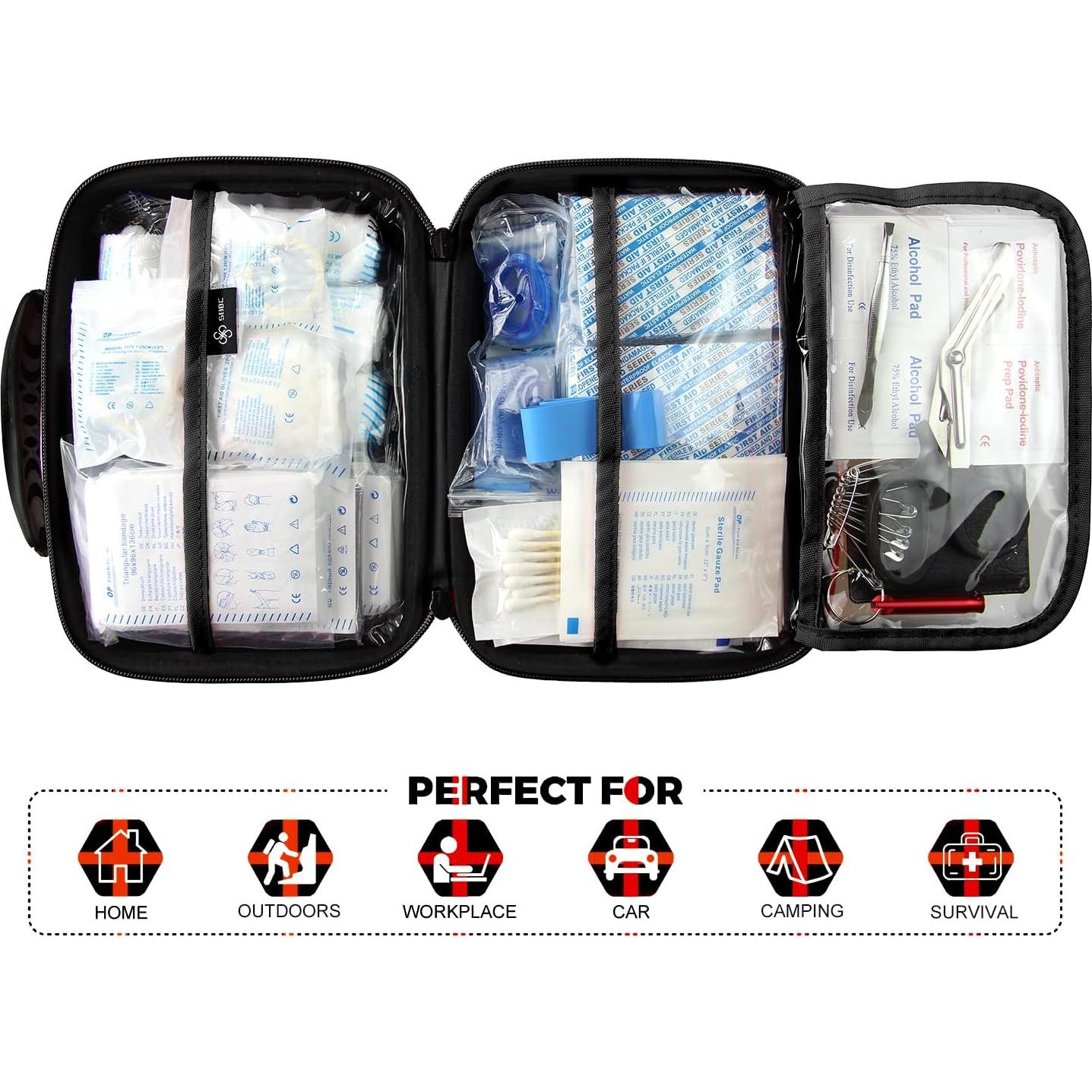 Kit de Primeros Auxilios Impermeable SHBC 228 Piezas Negro