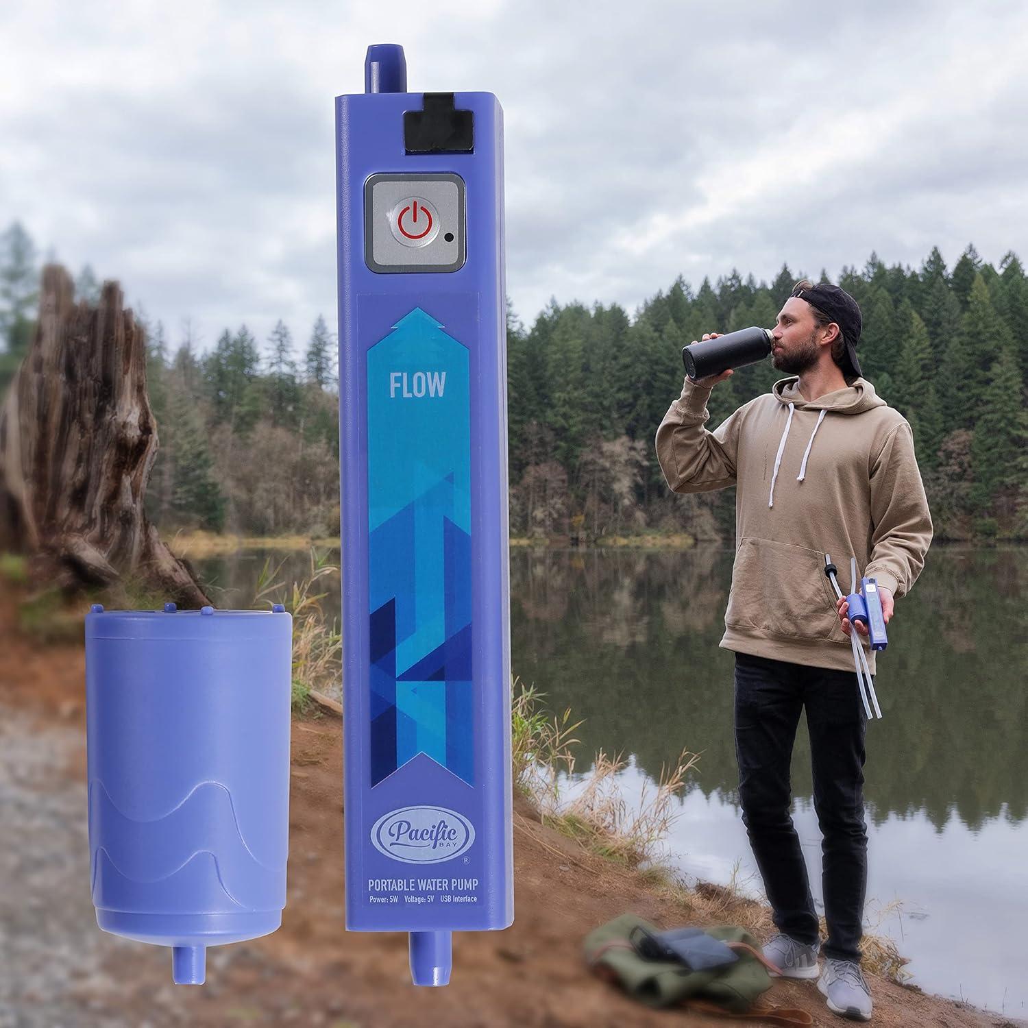 Filtro de Agua Portátil Pacific Bay - Batería Recargable 1.2L/min