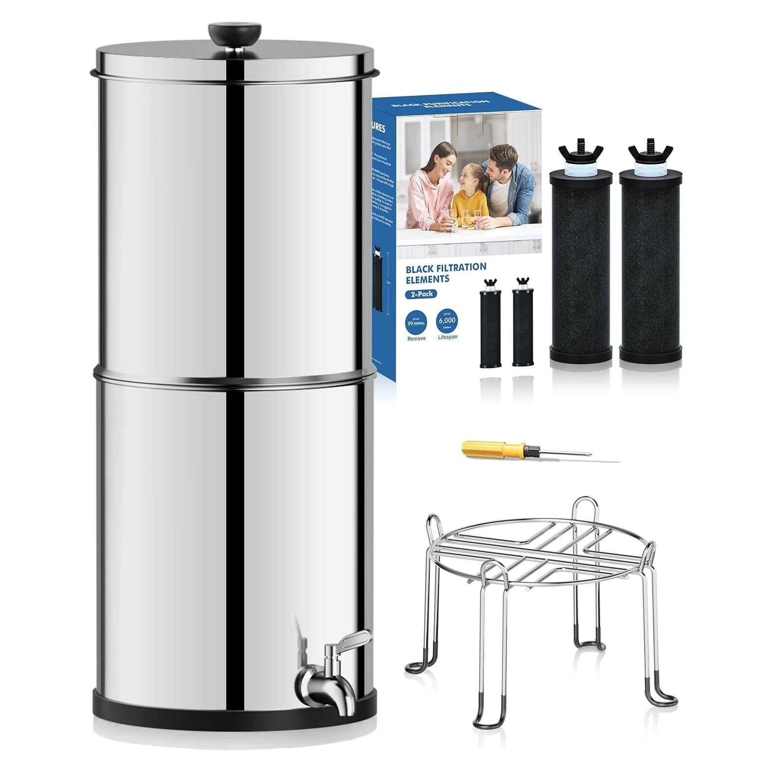 Filtro de Agua Purewell 3 Etapas Acero Inoxidable 1.5 Gal