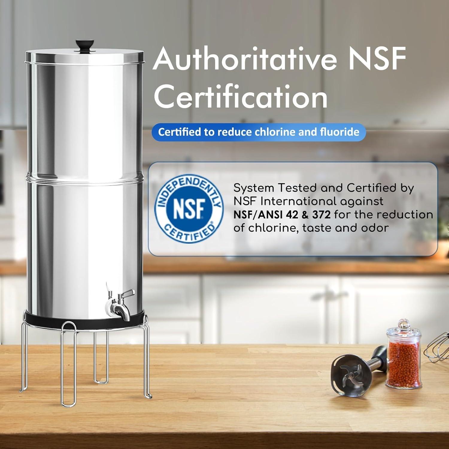 Filtro de Agua Purewell 3 Etapas Acero Inoxidable 1.5 Gal