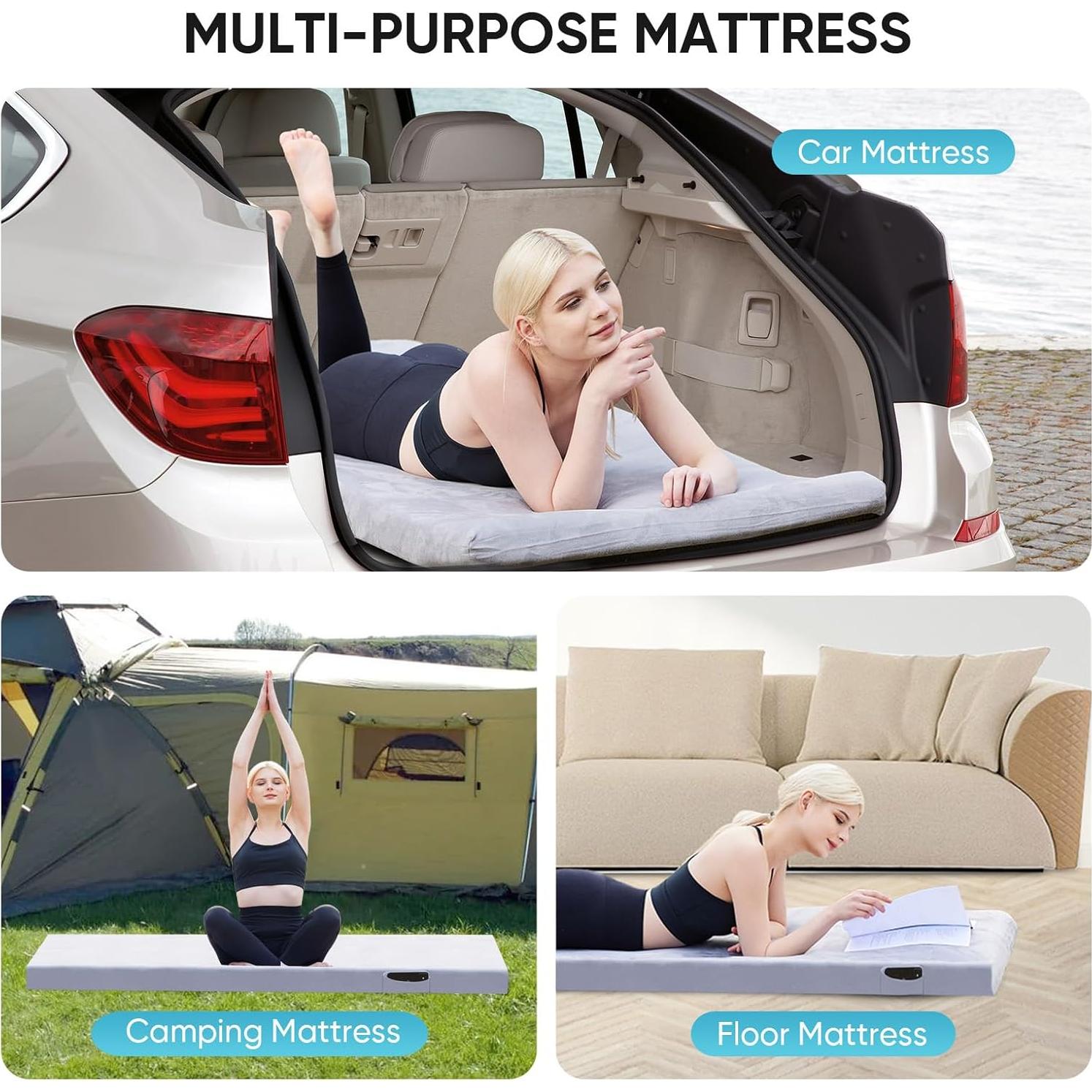 Colchón de Camping Dotpilgo Espuma Viscoelástica 160x66 cm