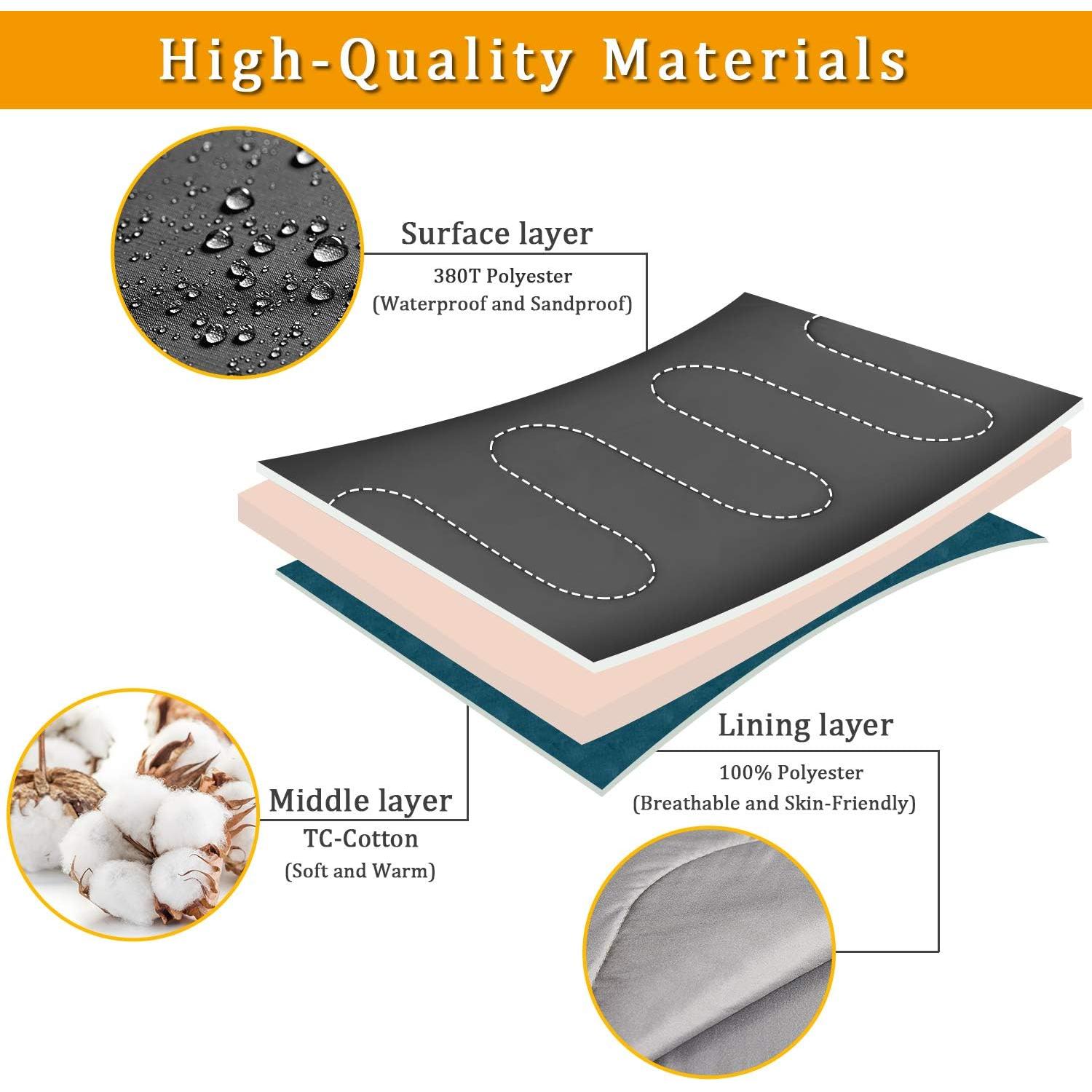 Saco de Dormir ECOOPRO para Climas Cálidos - Impermeable 210x76cm