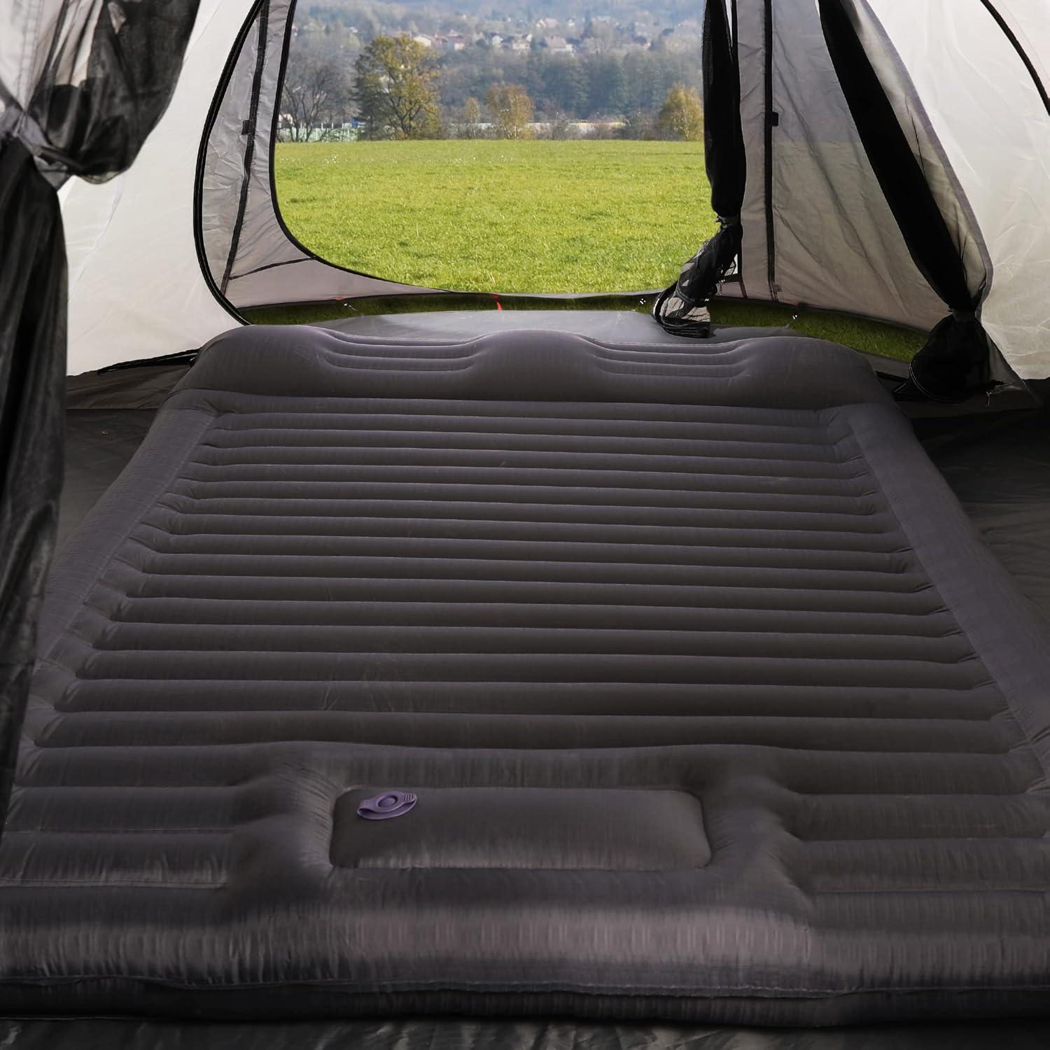 TOBTOS Double Sleeping Pad for Camping, Extra Thick 6" Camping Mattress 2 Person with Pillow Built-in Foot Pump, Inflatable Sleeping Mat for Camp, Backpacking, Hiking, Traveling