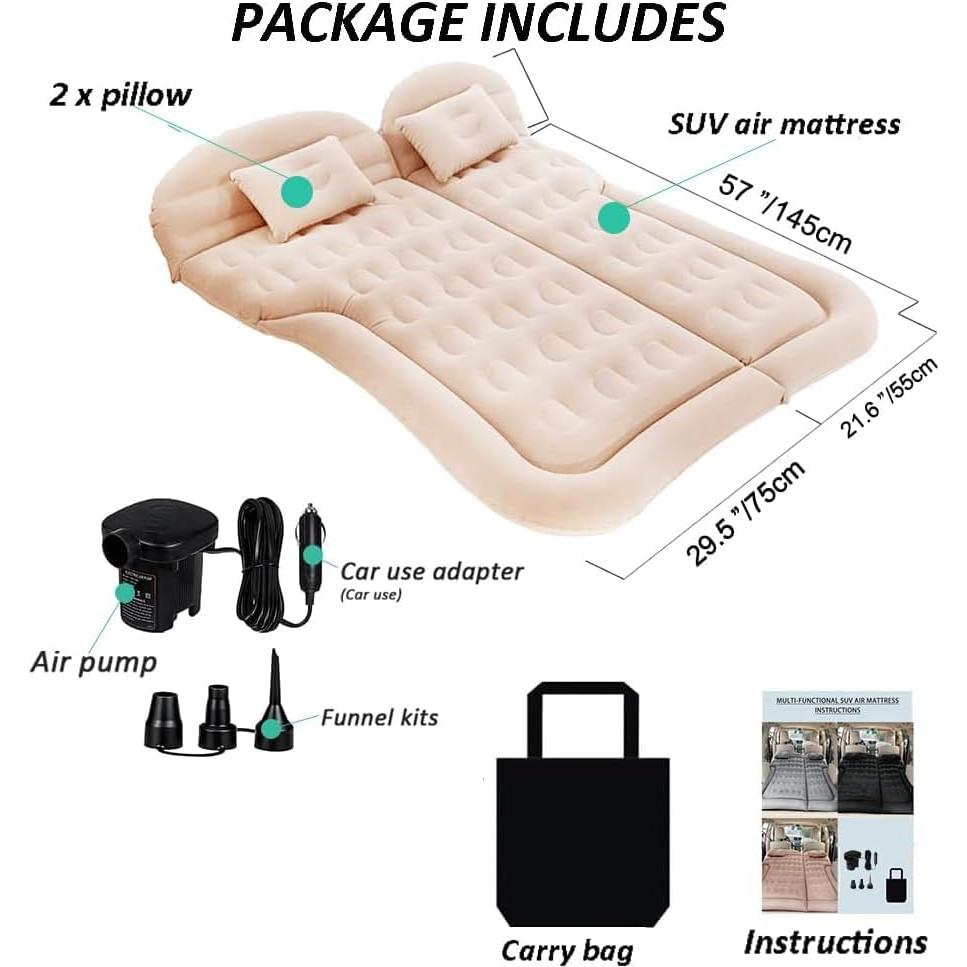 Colchón de Aire SUV SAYGOGO Inflable 175x130cm Beige