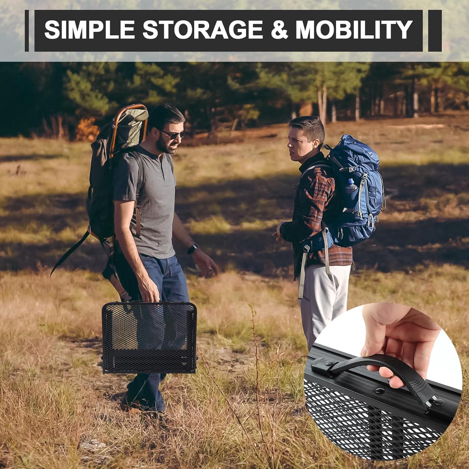 Mesa de Parrilla Plegable Pnbfhn 60x40 cm Ajustable Metal