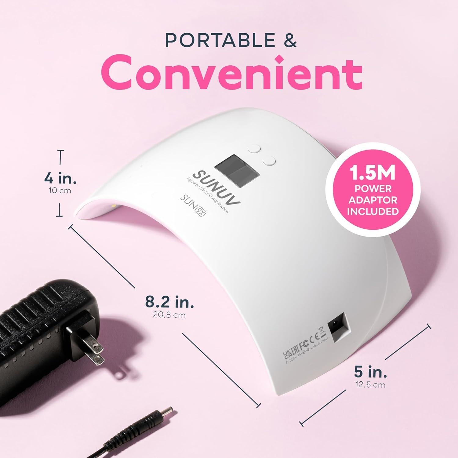 Secador UV para Uñas SUNUV SUN9X Plus Rosa, 2 Temporizadores