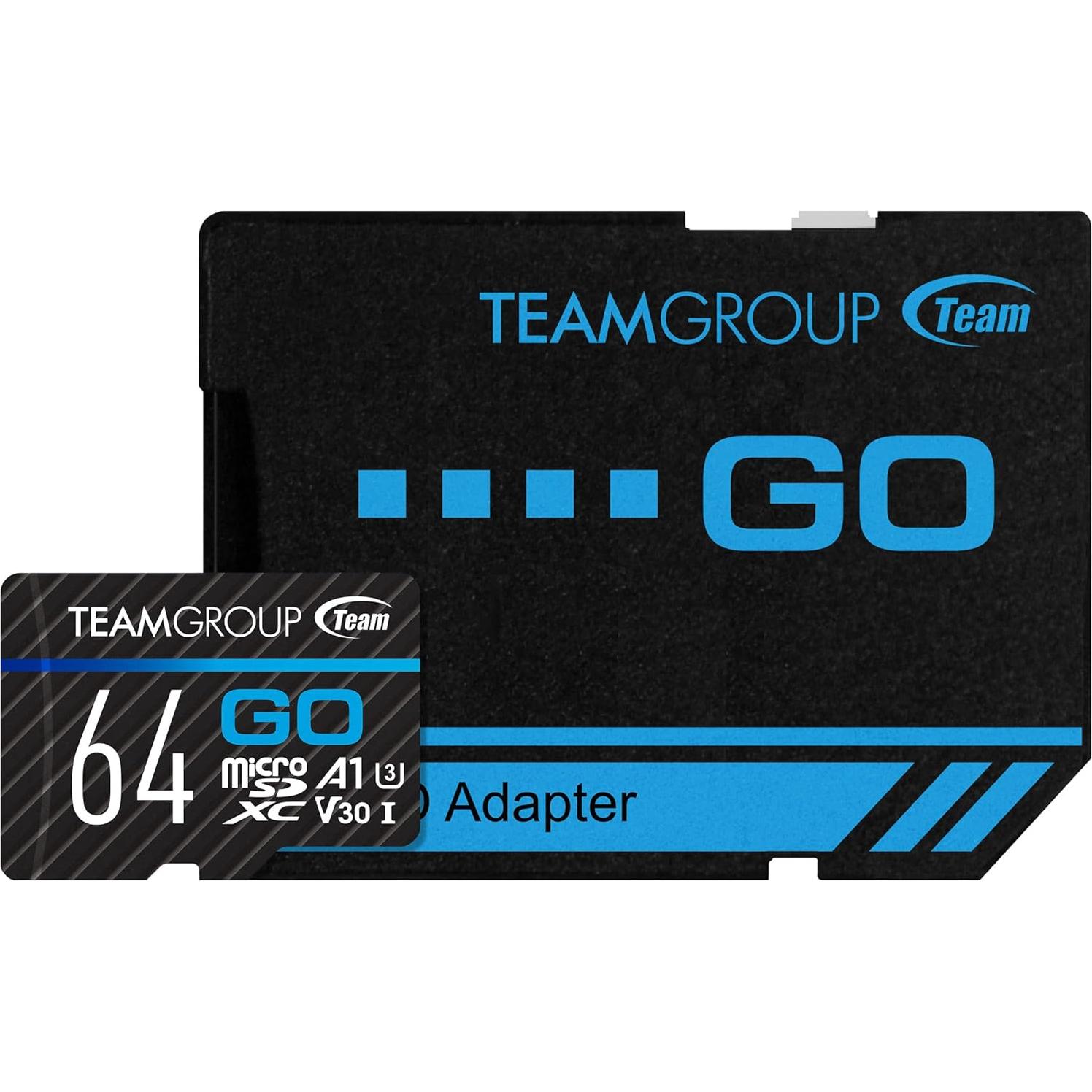 TEAMGROUP GO Tarjeta Micro SDXC 64GB 3-Pack UHS-I U3 V30