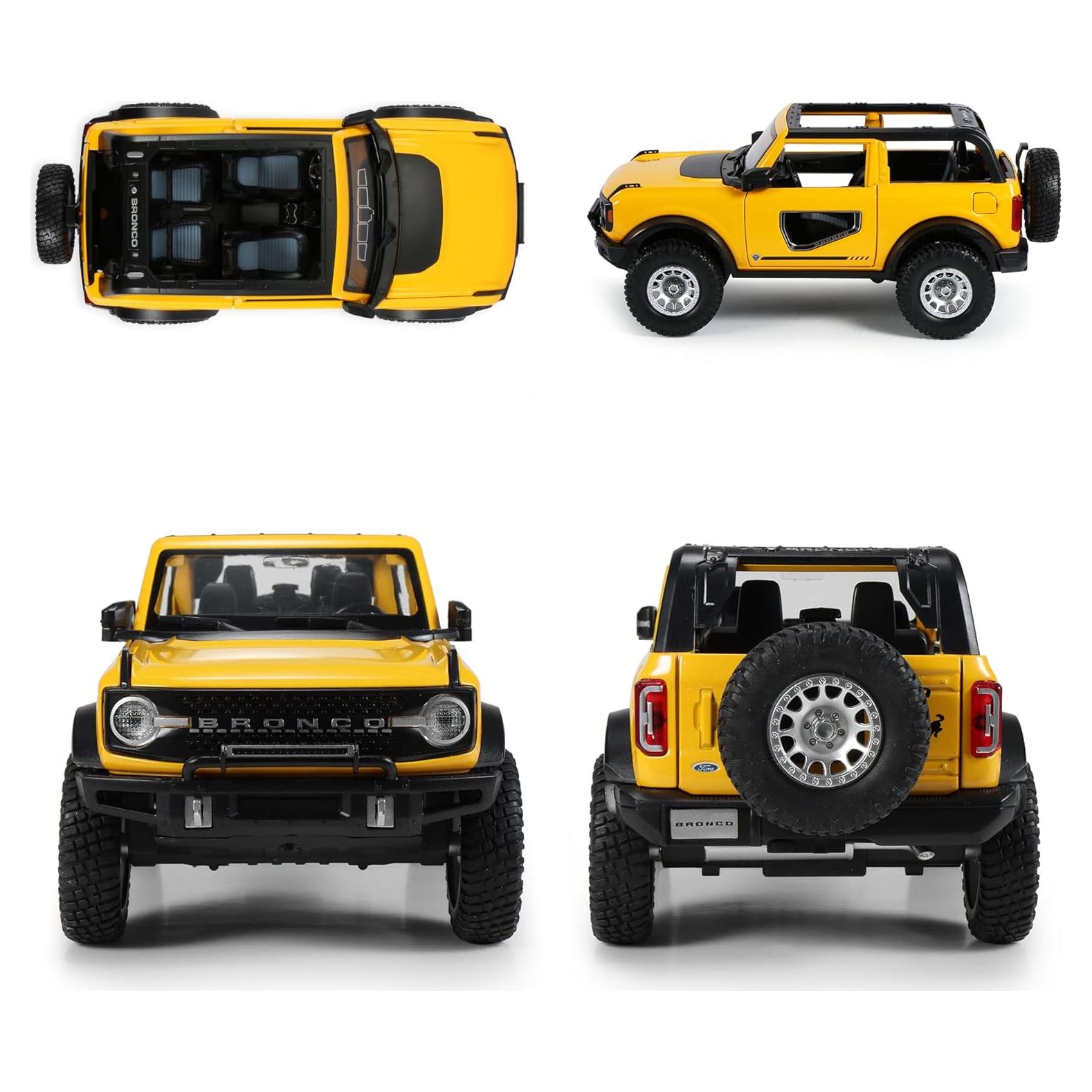 Coche de Juguete Coleccionable NLIEOPDA 1:24 Amarillo con Sonido