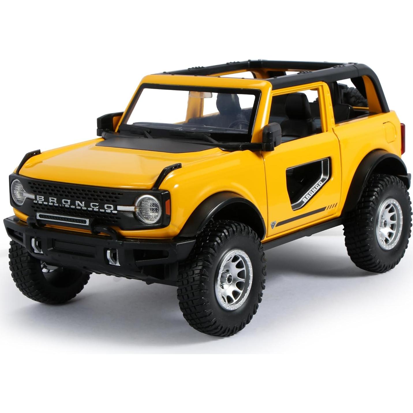 Coche de Juguete Coleccionable NLIEOPDA 1:24 Amarillo con Sonido