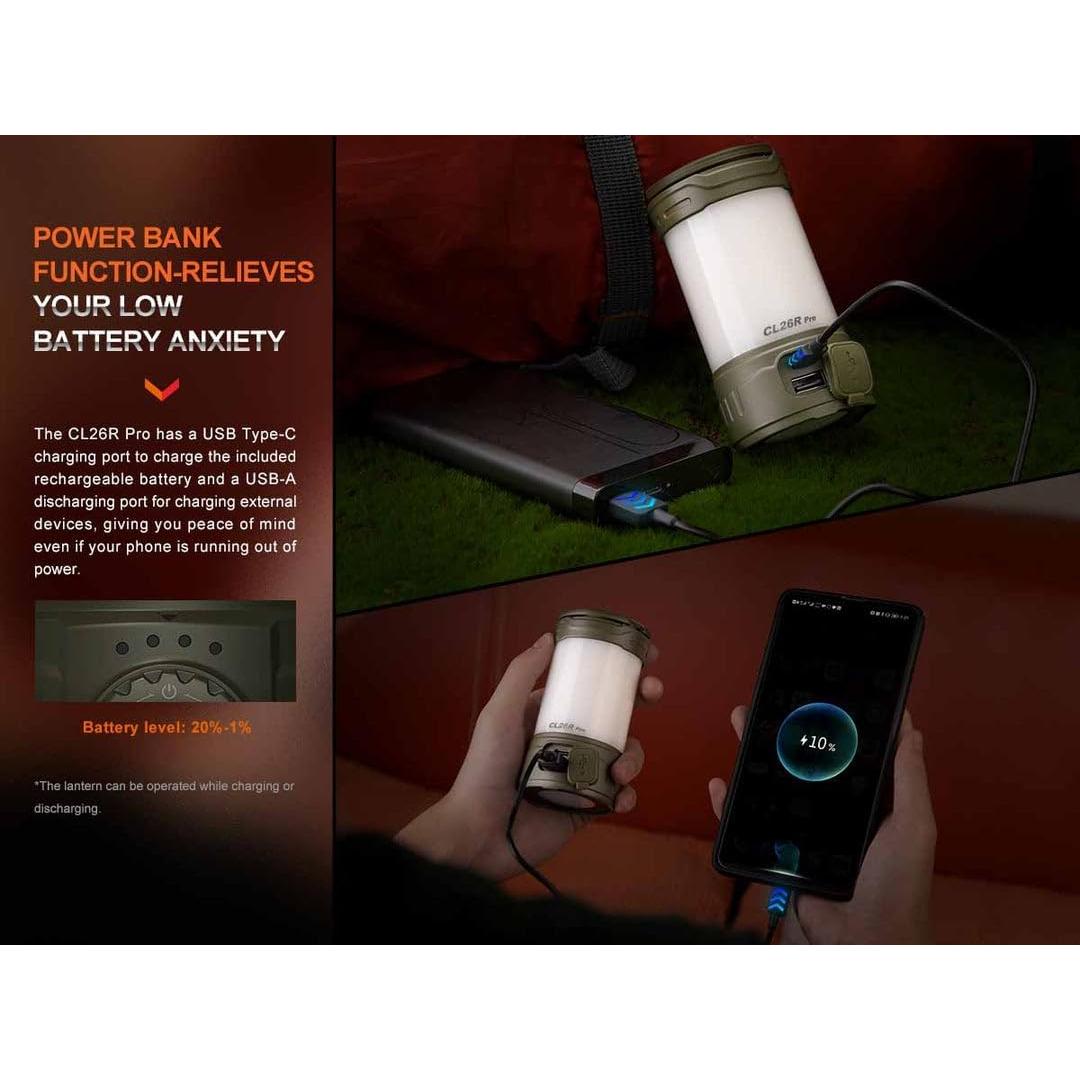Linterna Fenix CL26R Pro Camping 650 Lúmenes Recargable USB-C