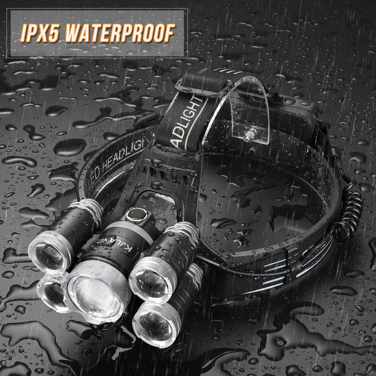 Linterna Frontal Recargable Vaasee YP003 2000 Lúmenes IPX5