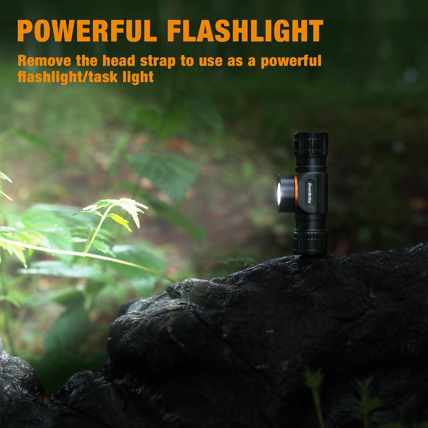 Linterna Frontal Recargable EverBrite 1000 Lúmenes 5 Modos