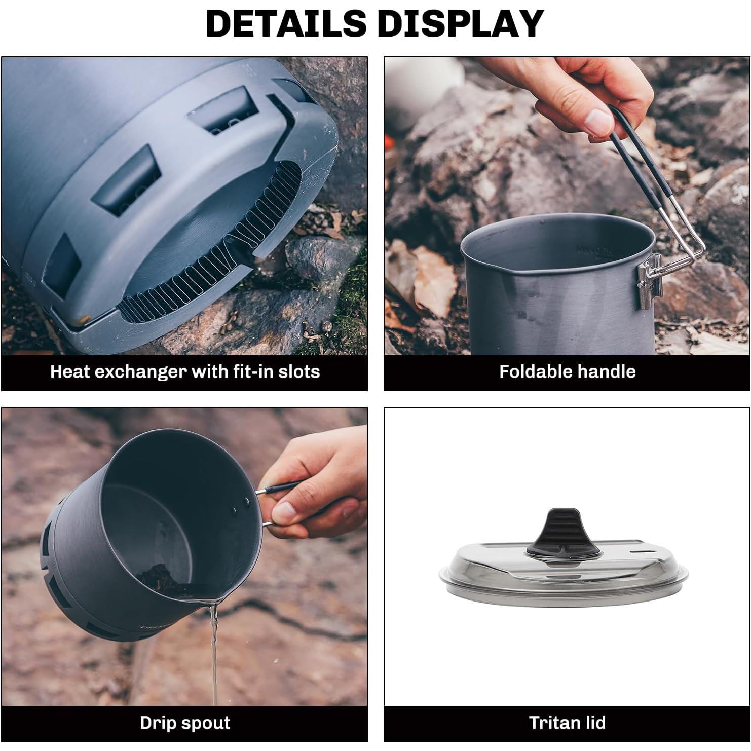 Olla de Camping Fire-Maple Petrel 750ml Aluminio Ultraligera