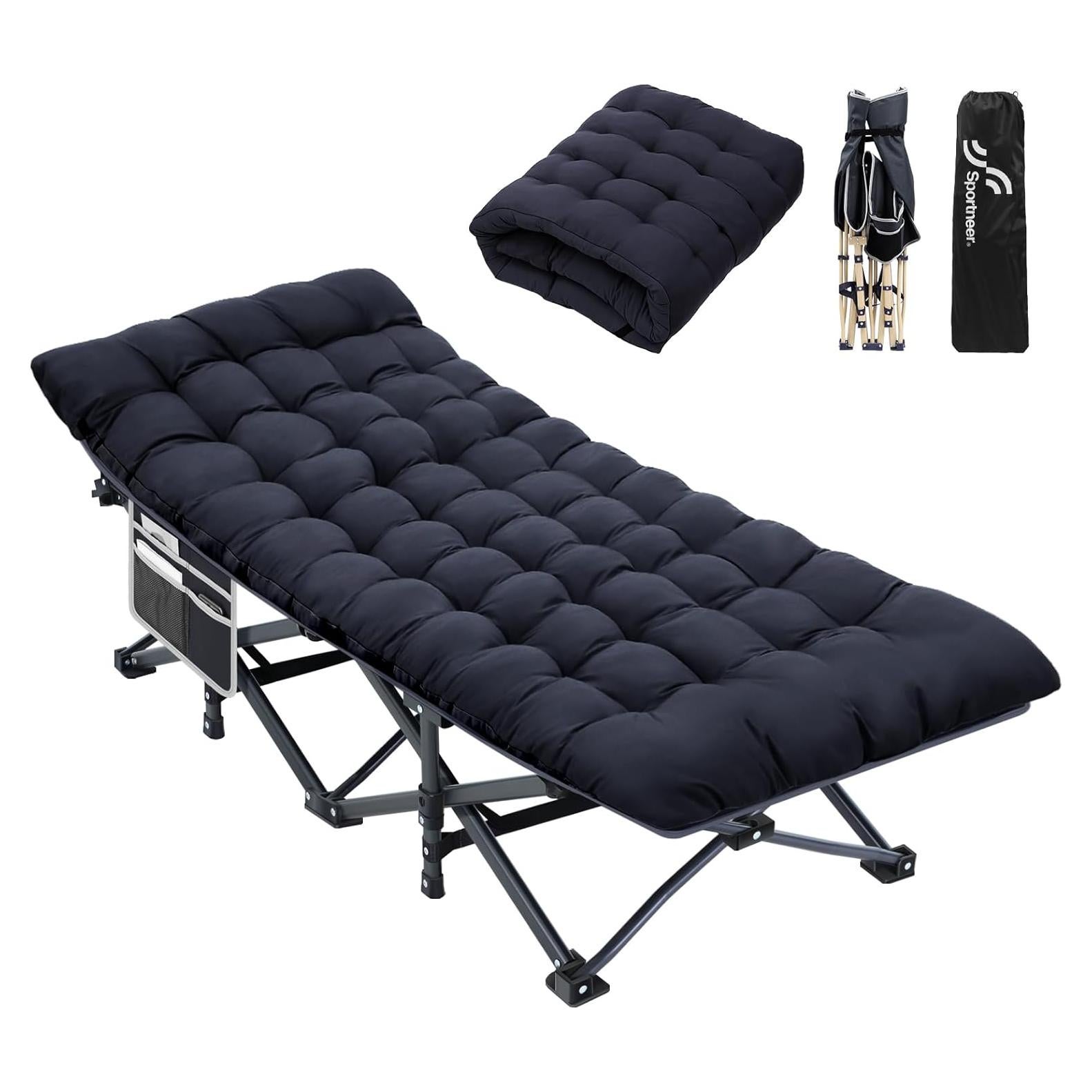 Cama de Camping Sportneer Plegable 1200D con Colchón 9.5kg