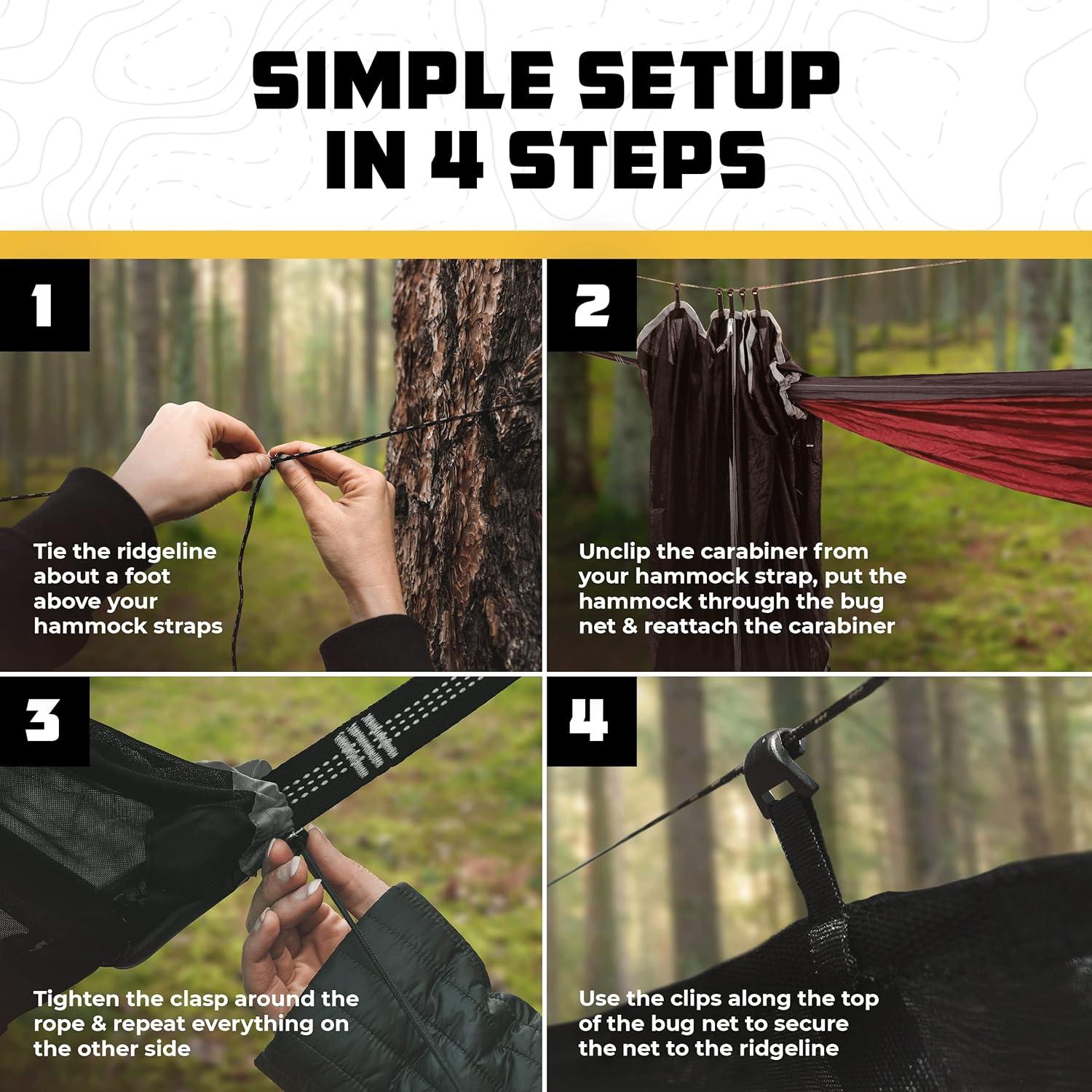 Red de Mosquitos Wise Owl Outfitters para Hamacas - Nylon Premium