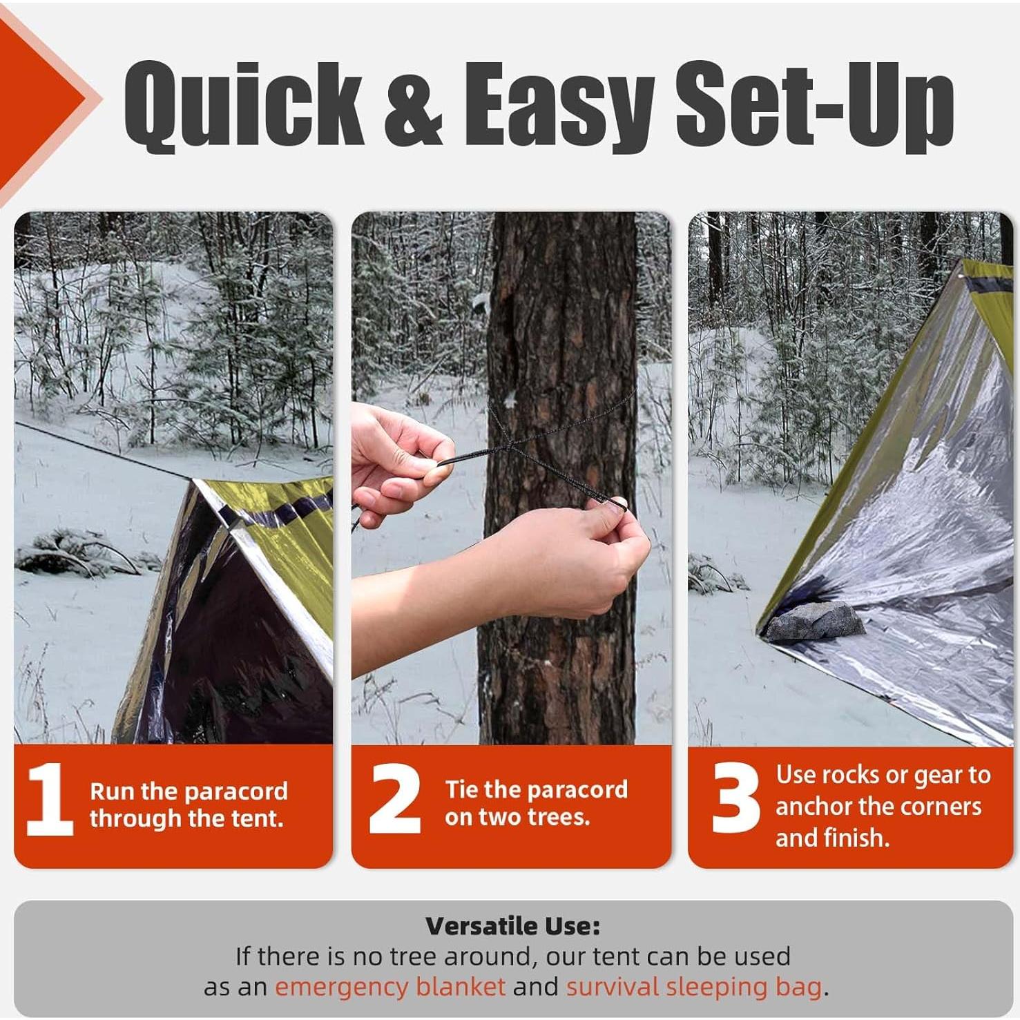 Carpa de Emergencia Frelaxy FY-29D para 2 Personas Verde