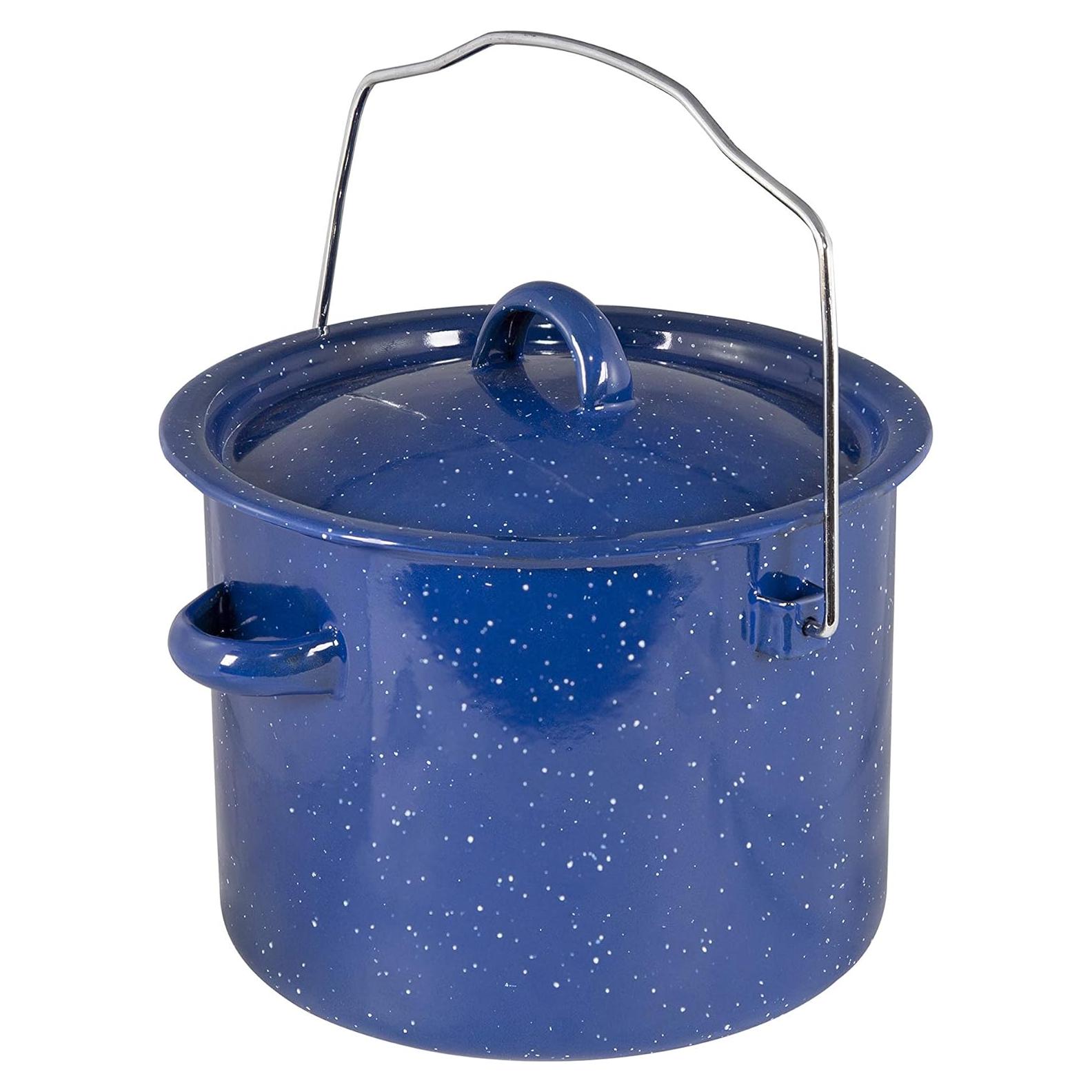 Olla de Esmalte Stansport 3.2L Azul - Resistente a Astillas