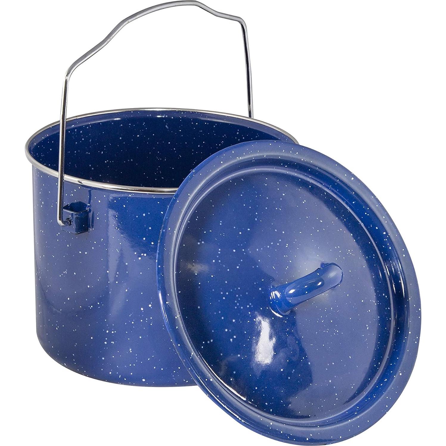 Olla de Esmalte Stansport 3.2L Azul - Resistente a Astillas