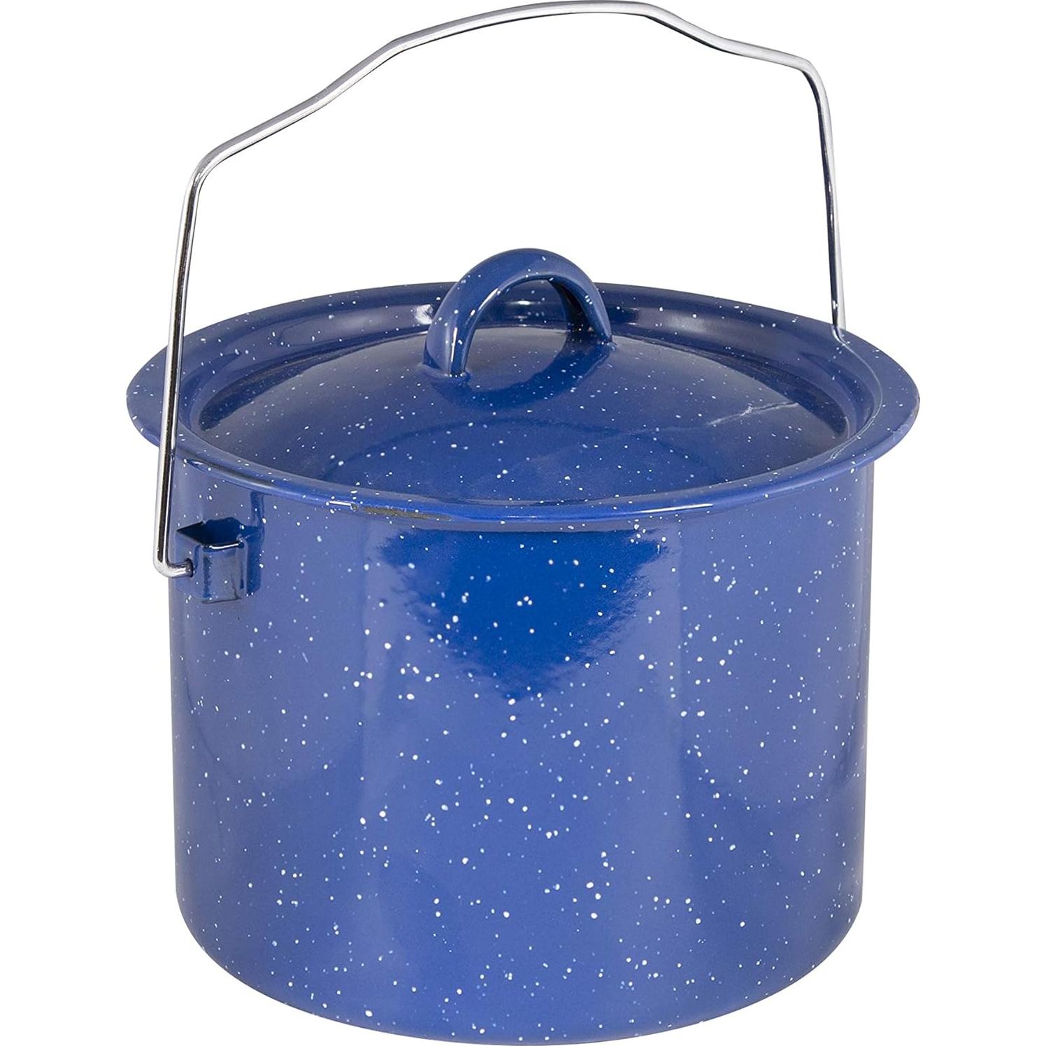 Olla de Esmalte Stansport 3.2L Azul - Resistente a Astillas