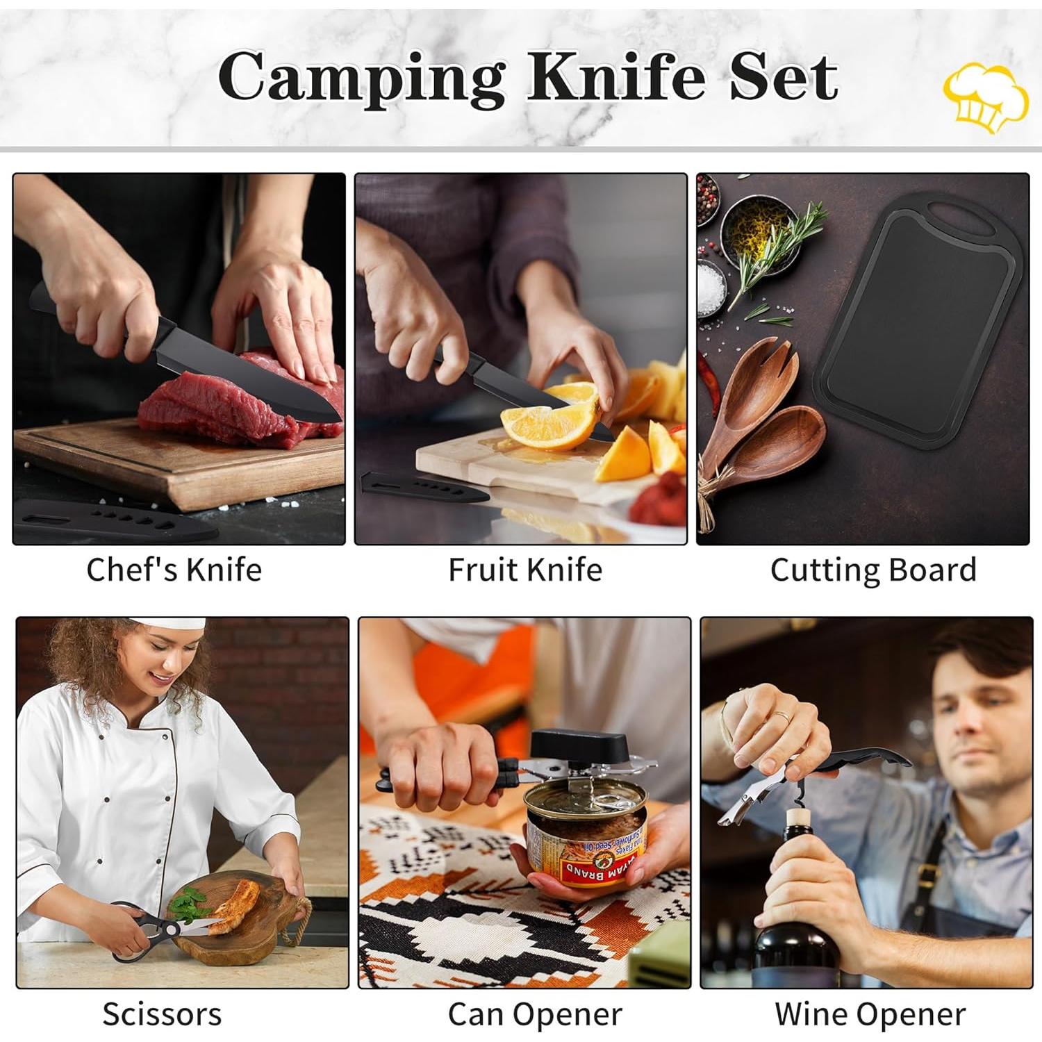 Juego de Utensilios de Cocina para Camping 50 Piezas Wesqunie