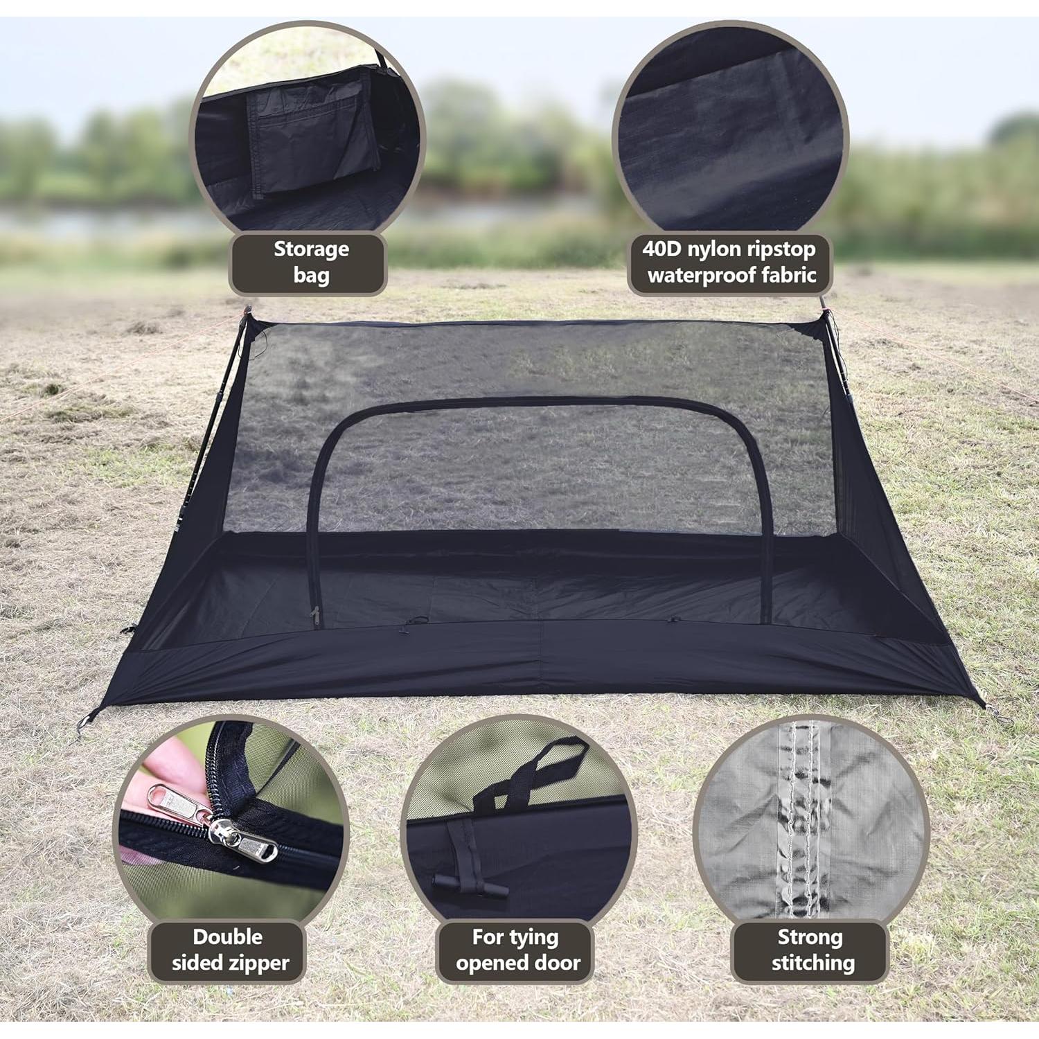 Tienda Interior Onewind Ultraligera con Suelo 1 Persona Negra