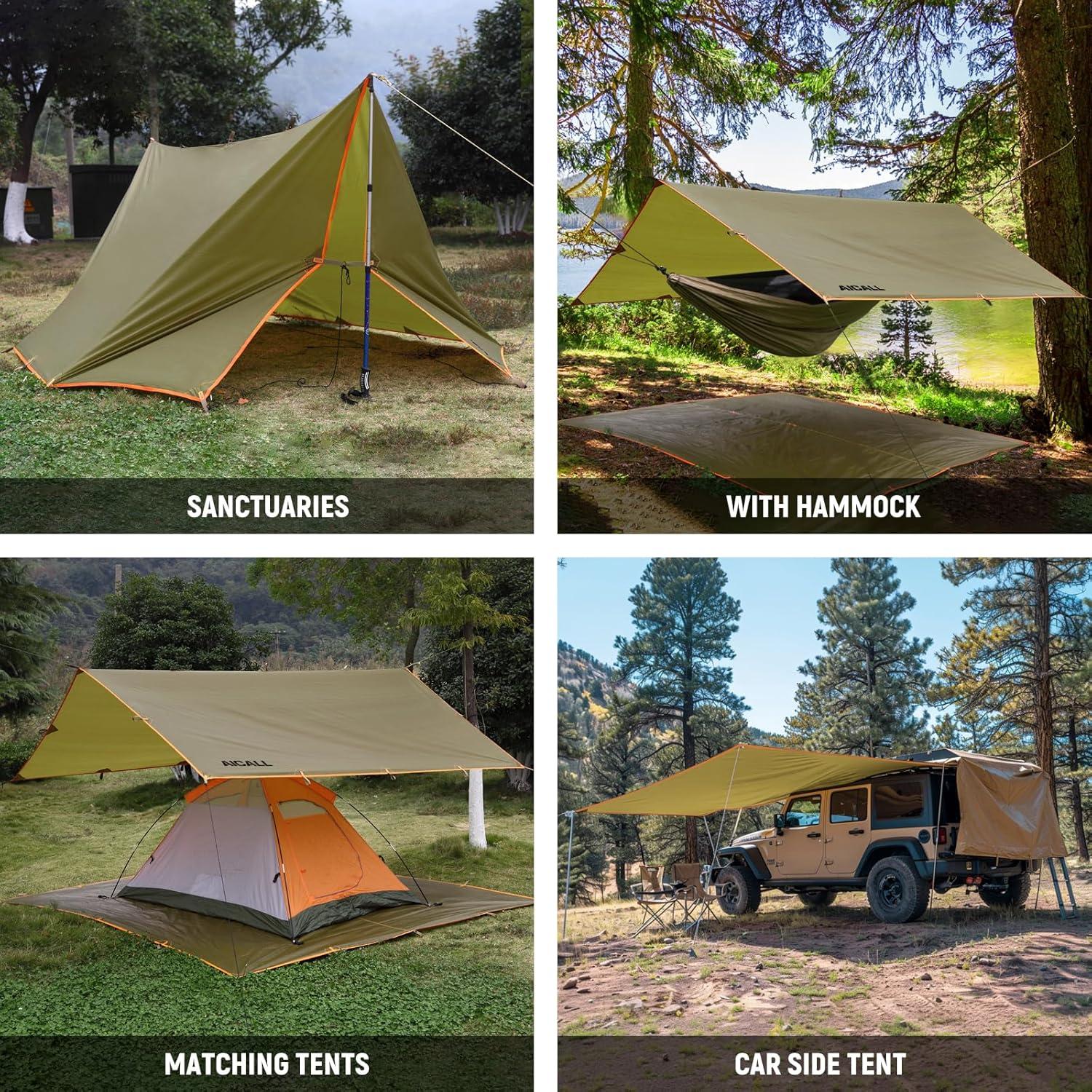 Lona de Camping Aicall 3x3m Impermeable Camo Multifuncional