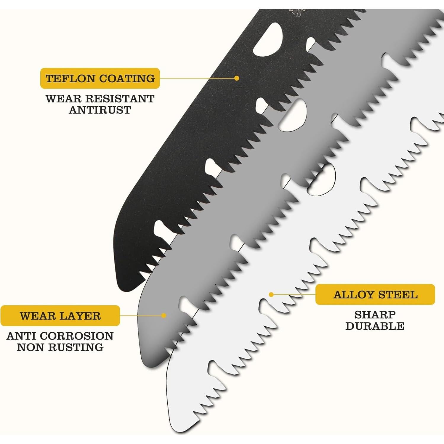 Sierra Plegable Rakukiri 22.86 cm para Camping y Jardinería