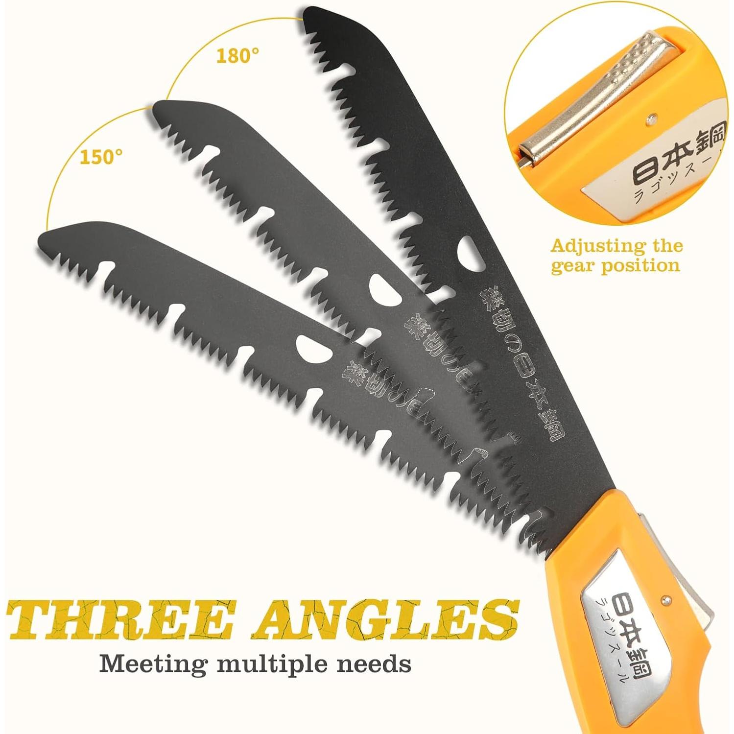 Sierra Plegable Rakukiri 22.86 cm para Camping y Jardinería