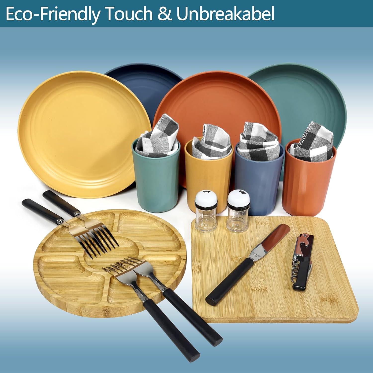 Mochila de Picnic Hap Tim para 4 Personas con Manta y Enfriador