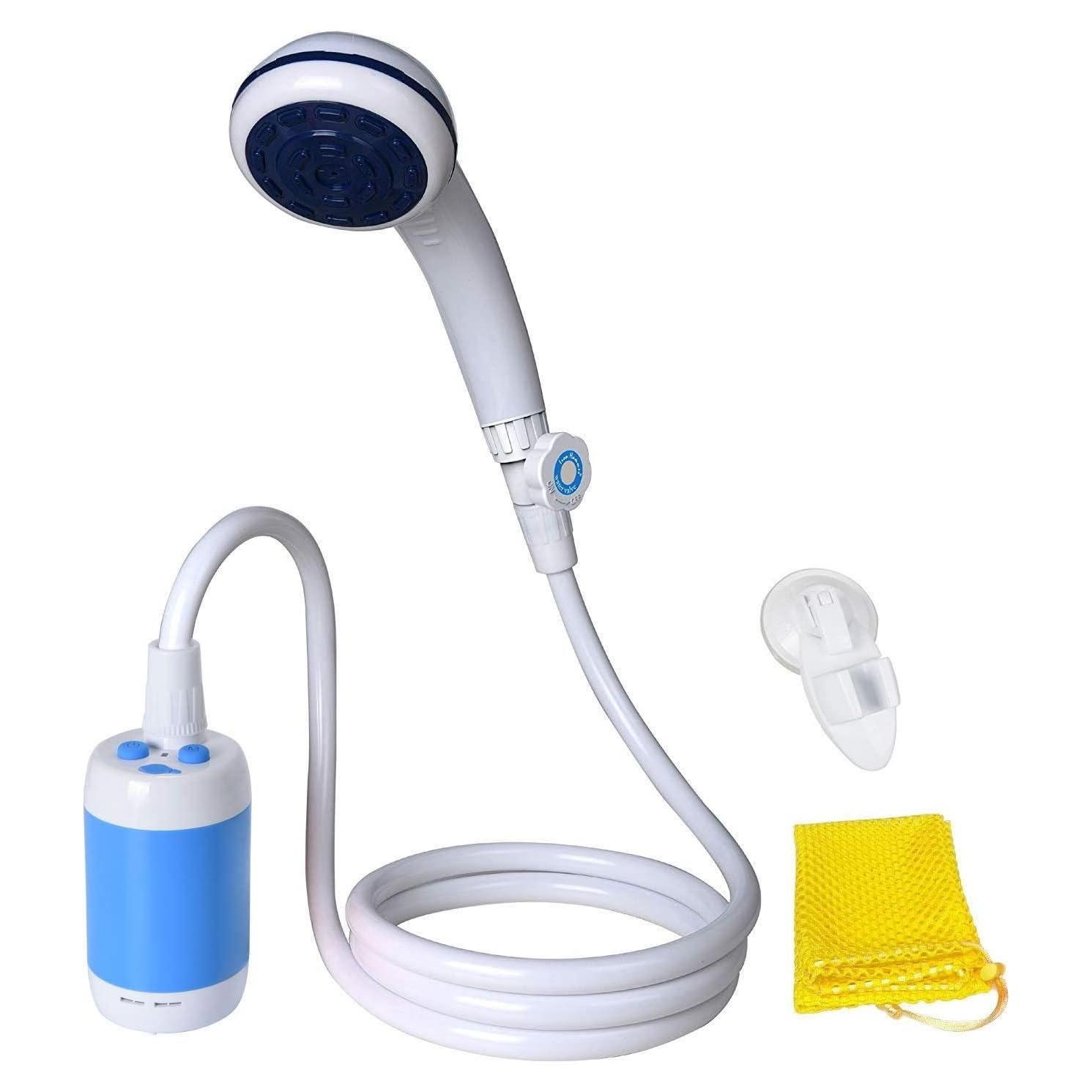 Ducha Portátil Martillo de Hierro 4800mAh Azul para Camping