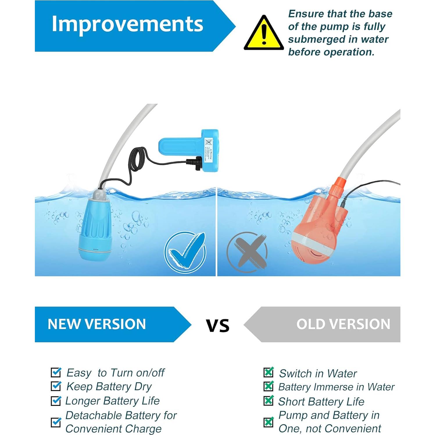 Ducha portátil InnhoM eléctrica recargable para camping 2 baterías