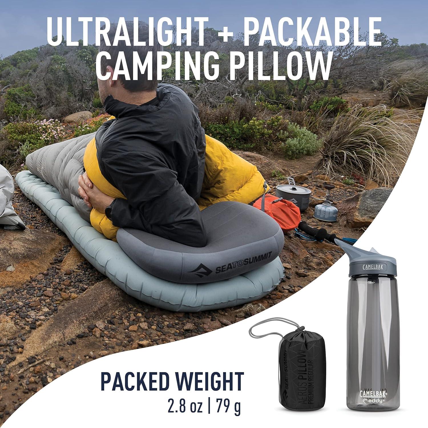 Almohada Inflable Sea to Summit Aeros Premium Regular Gris