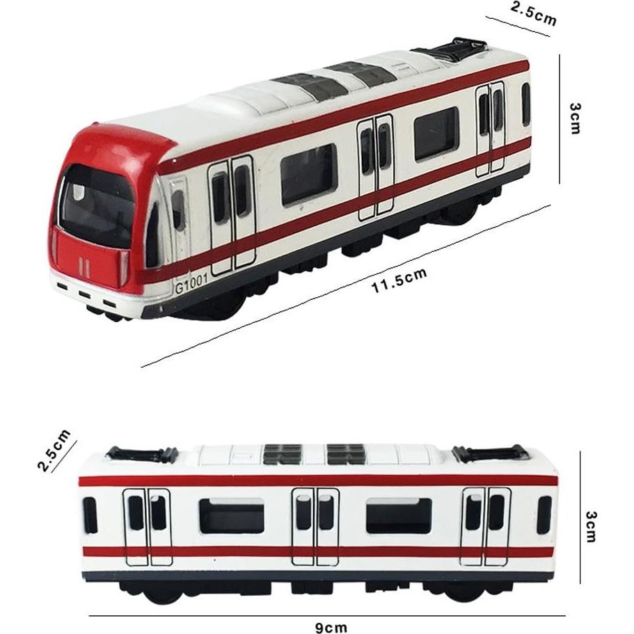 Conjunto de Tren Subterráneo VANTIYAUS 4pcs Escala 1/64