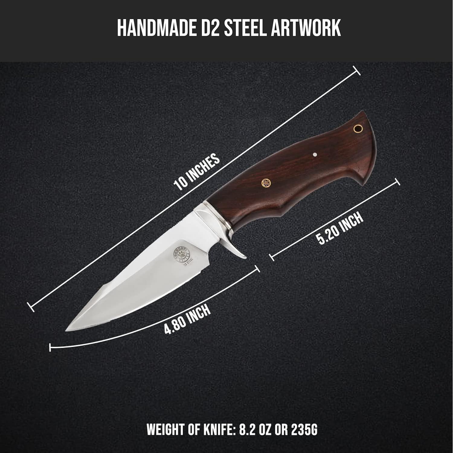 Cuchillo de Caza BIGCAT ROAR D2 Hoja Fija 25.4 cm con Funda