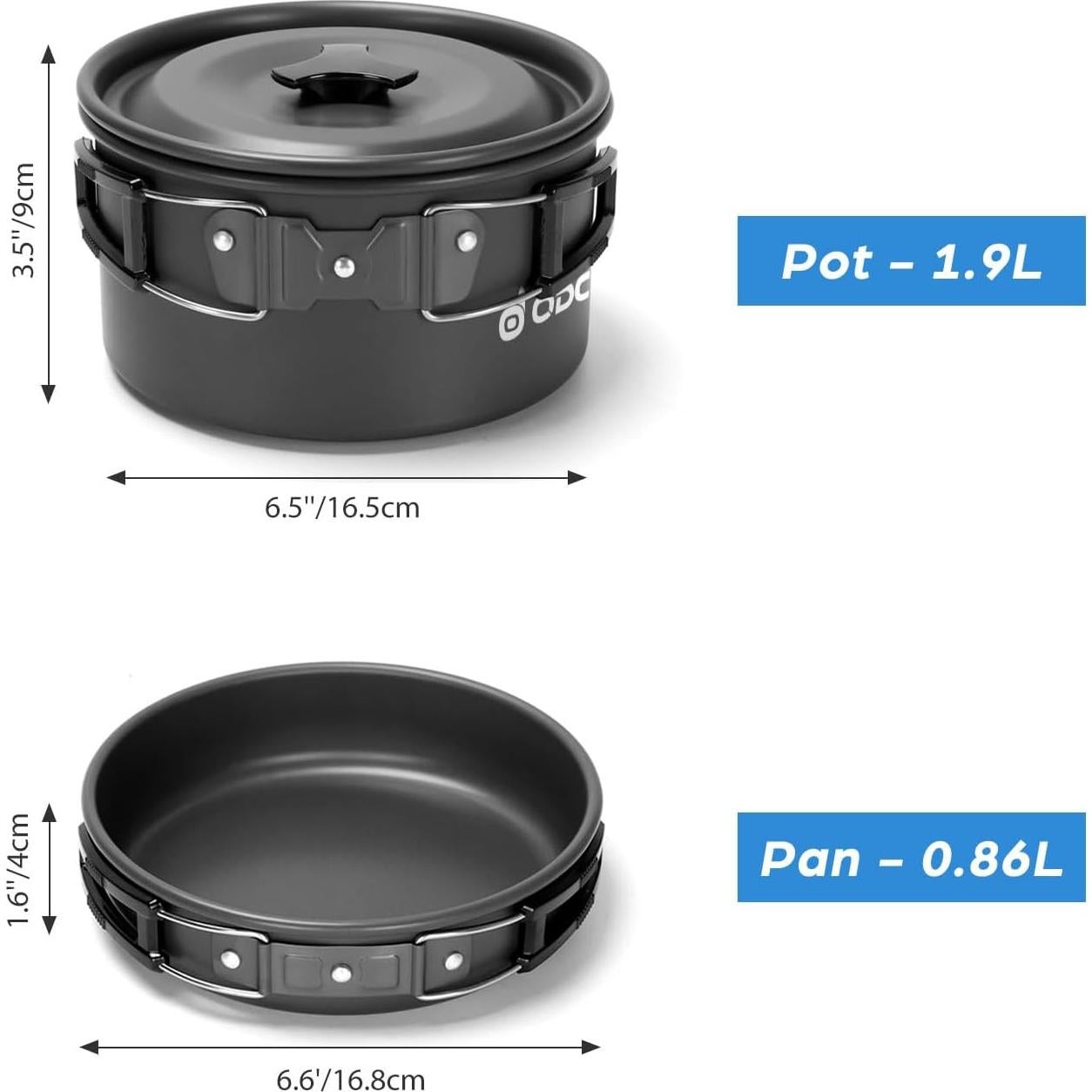 Juego de Utensilios de Cocina para Camping Odoland 15 Piezas