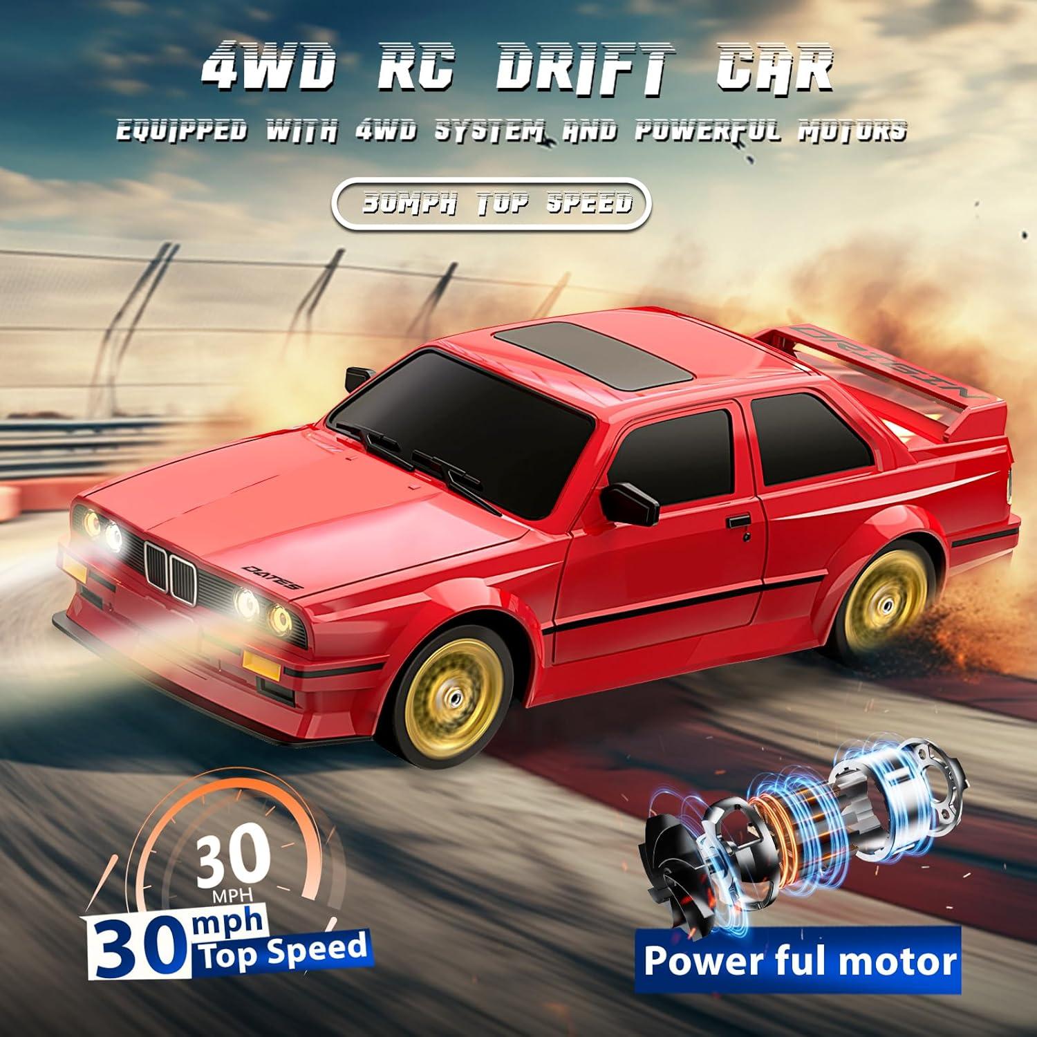 Coche RC Drift 1:24 y 1:16 4WD 15KM/H y 30KM/H LED