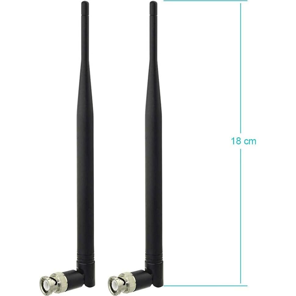 Receptor de Micrófono Inalámbrico Bingfu Antena BNC 215mm (Paquete de 2)