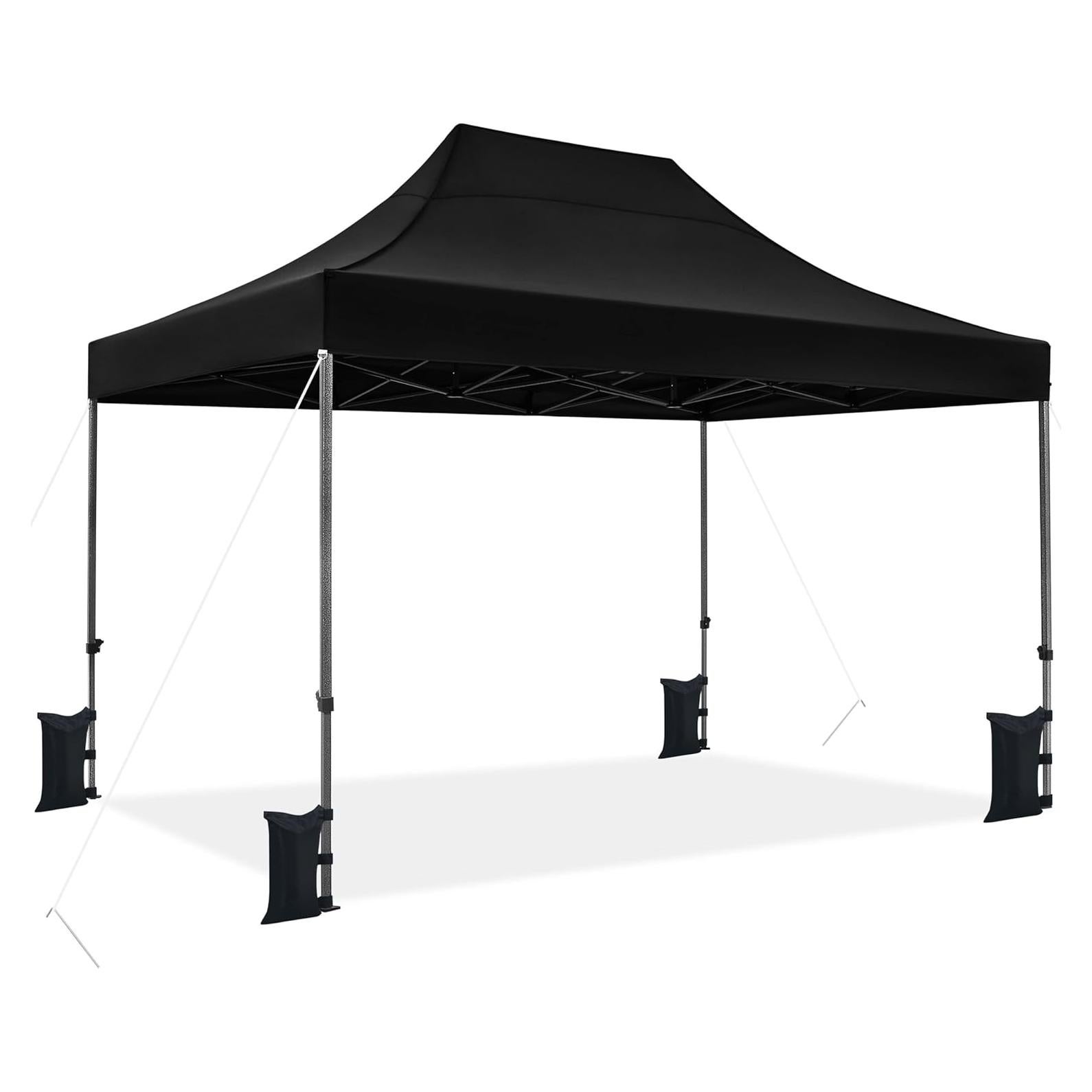 Carpa Plegable Yaheetech 4.57x3.05m Negra para 10-15 Personas
